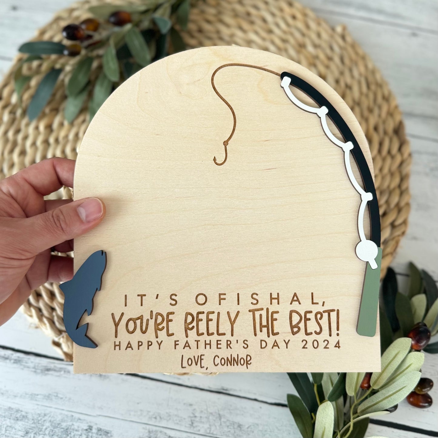 Kid's Hand Print Father's Day Sign