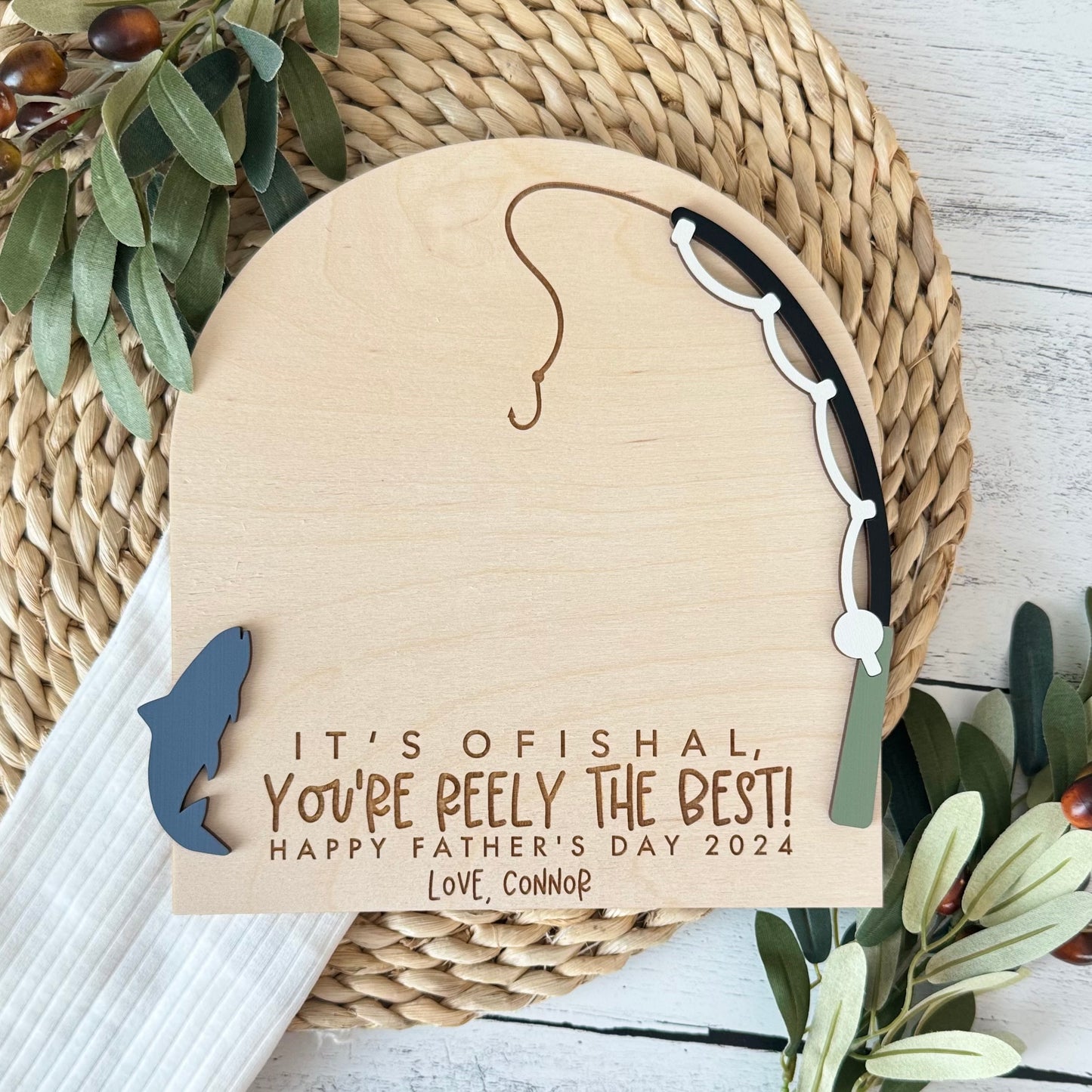 Kid's Hand Print Father's Day Sign