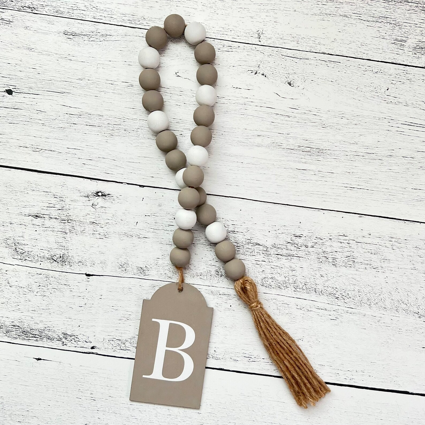 Personalized Wooden Bead Garland