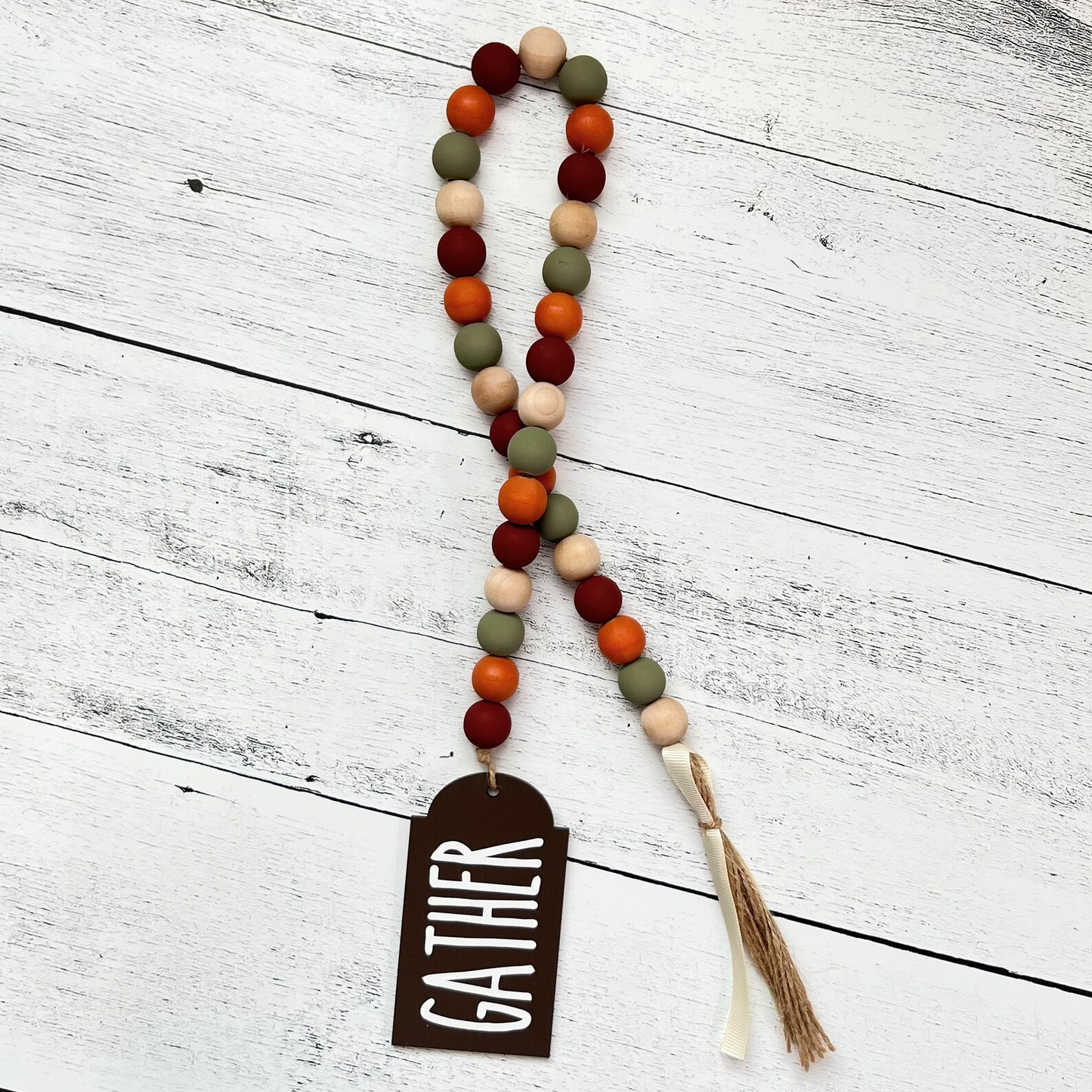 Fall Themed Wooden Bead Garland