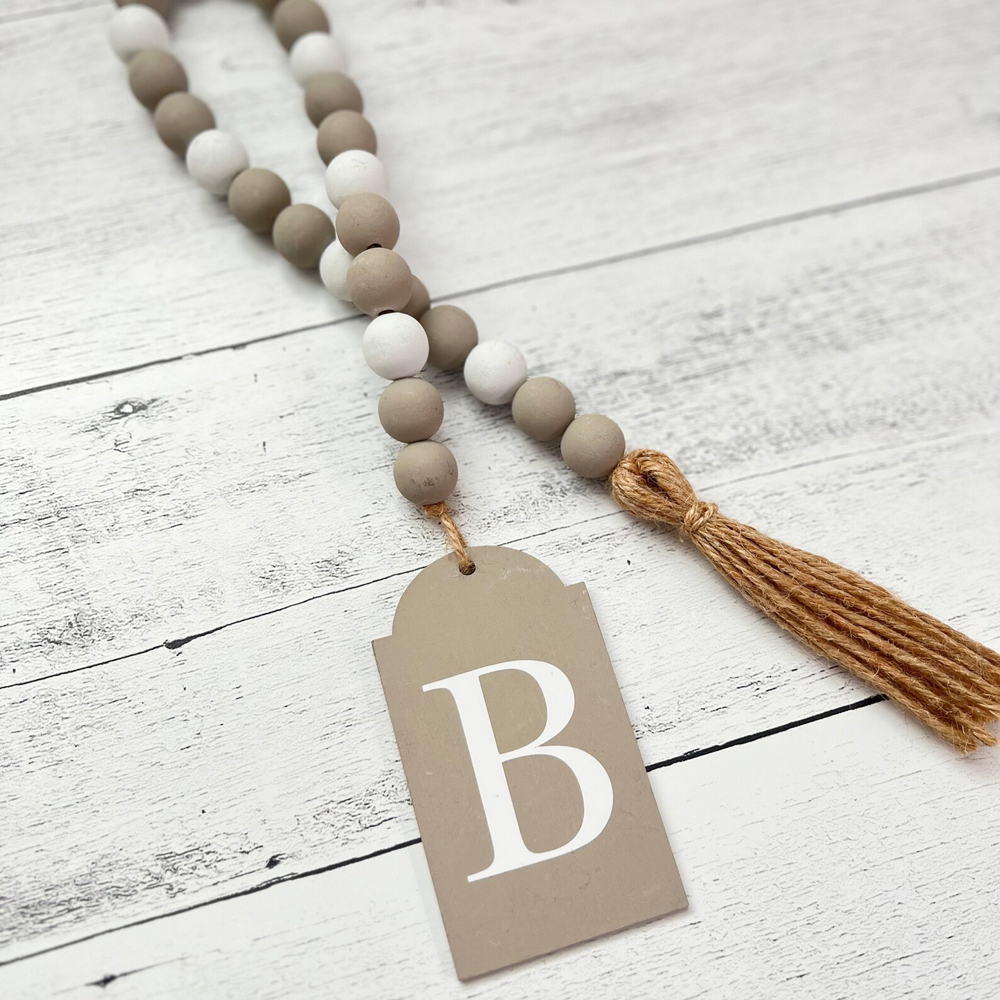 Personalized Wooden Bead Garland