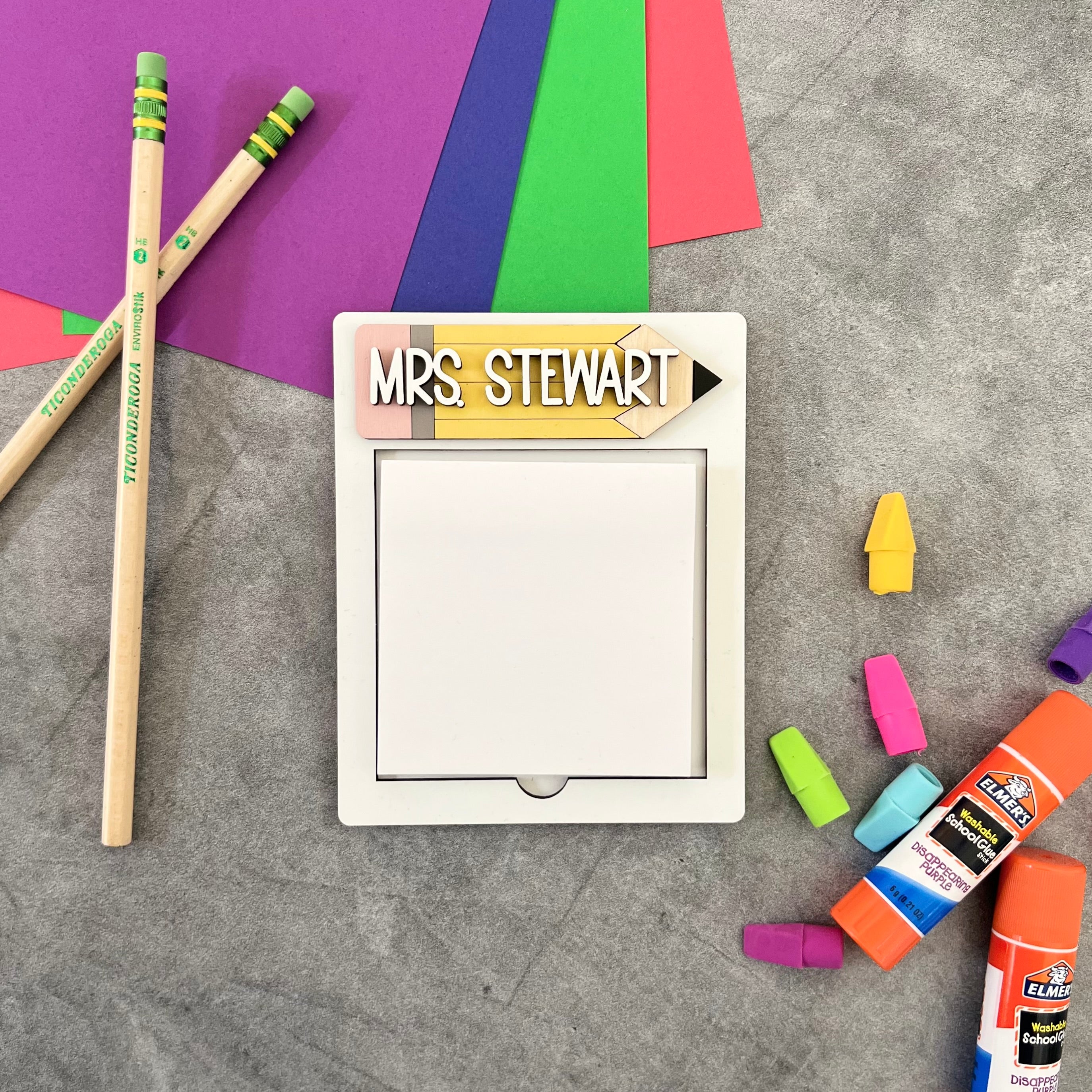 Personalized Sticky Note Holder