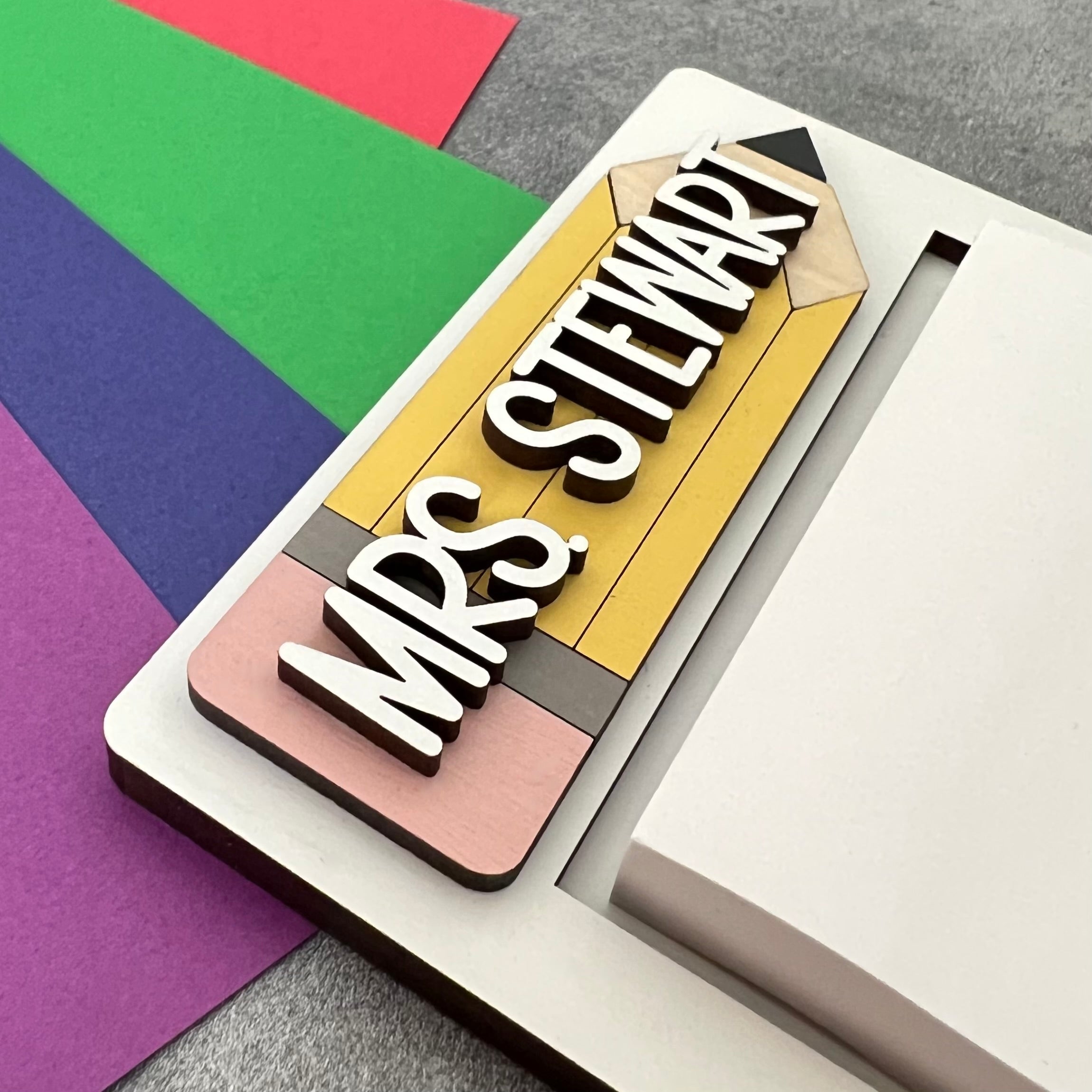 Personalized Sticky Note Holder