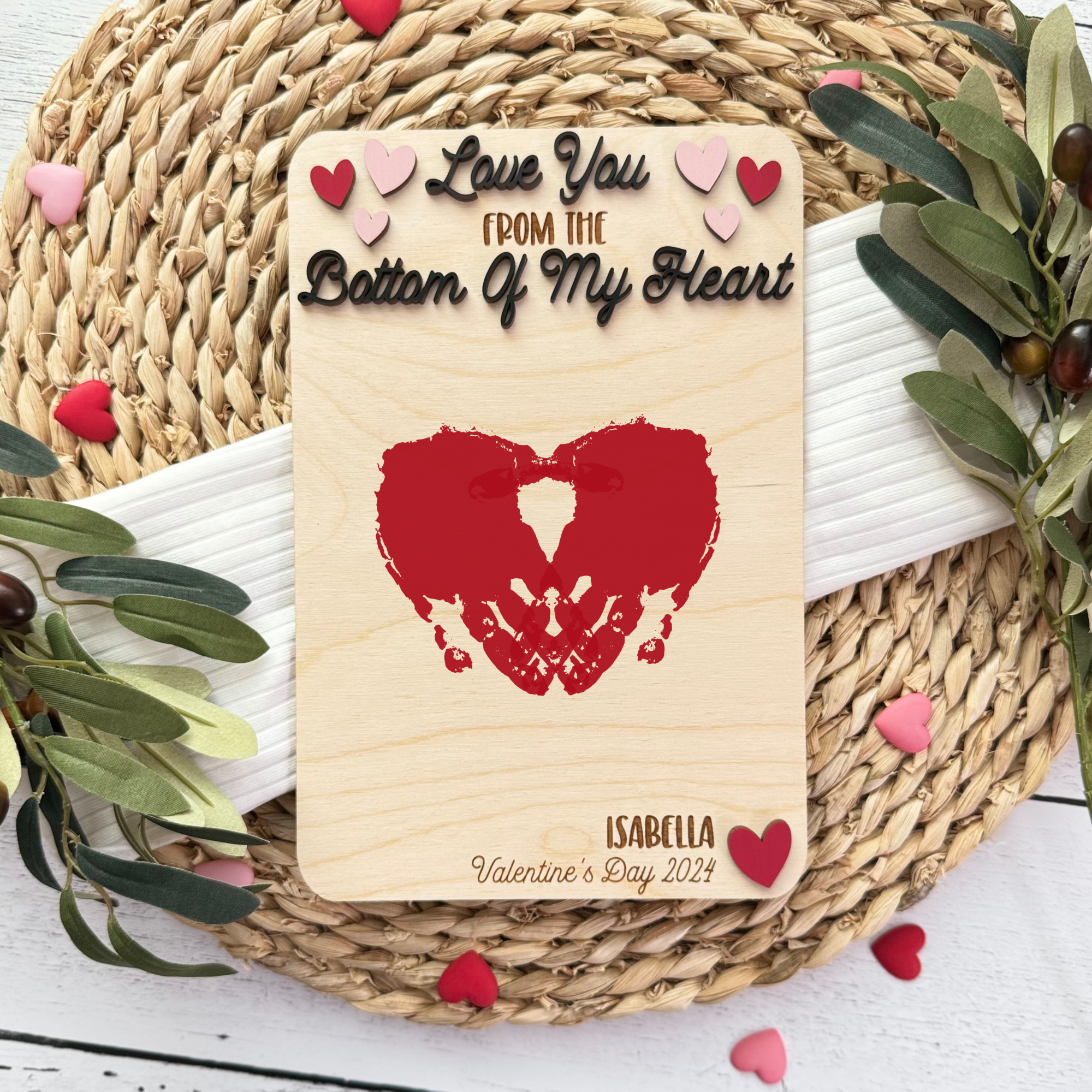 Baby Handprint Valentine's Day Sign