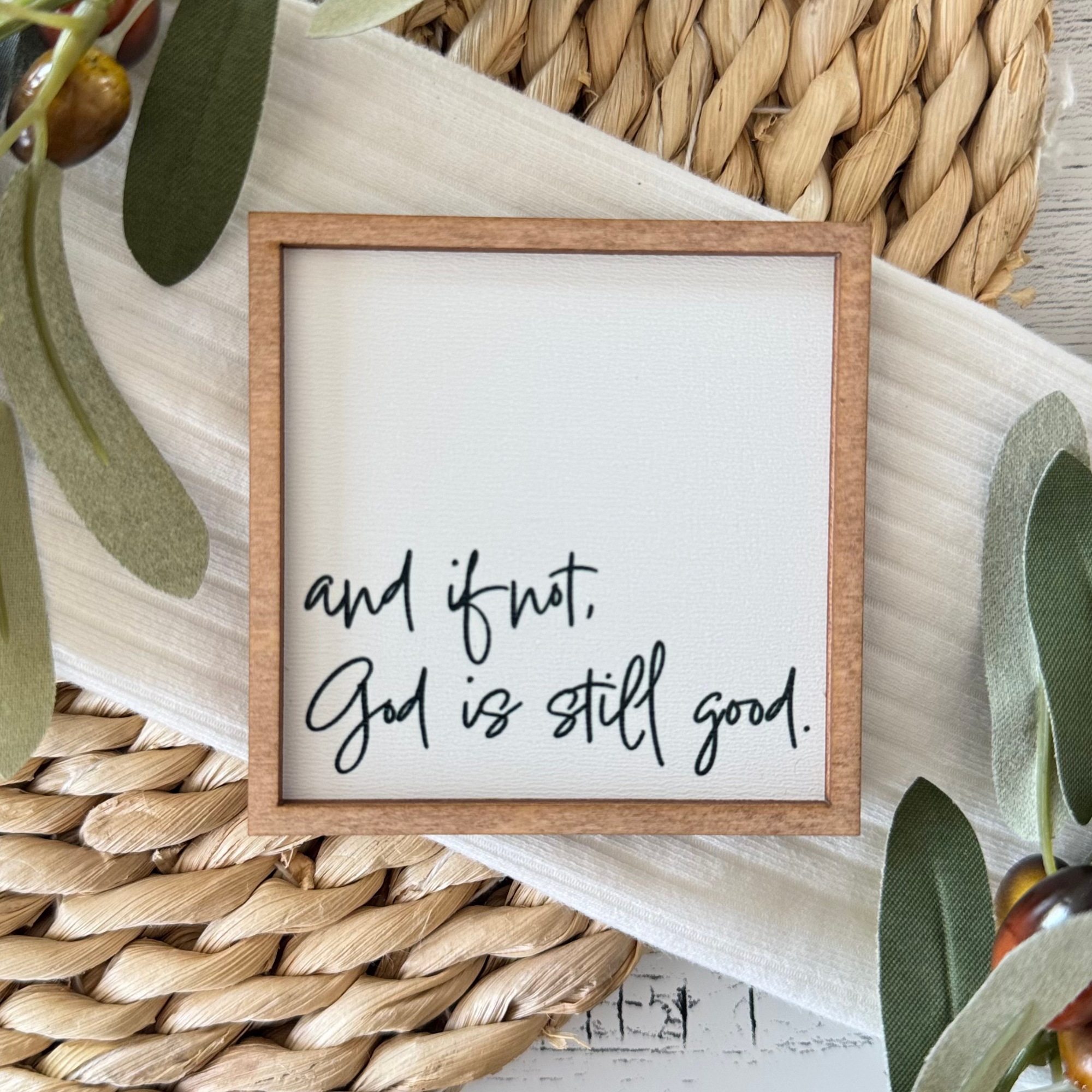 Mini Framed Religious Quote Sign