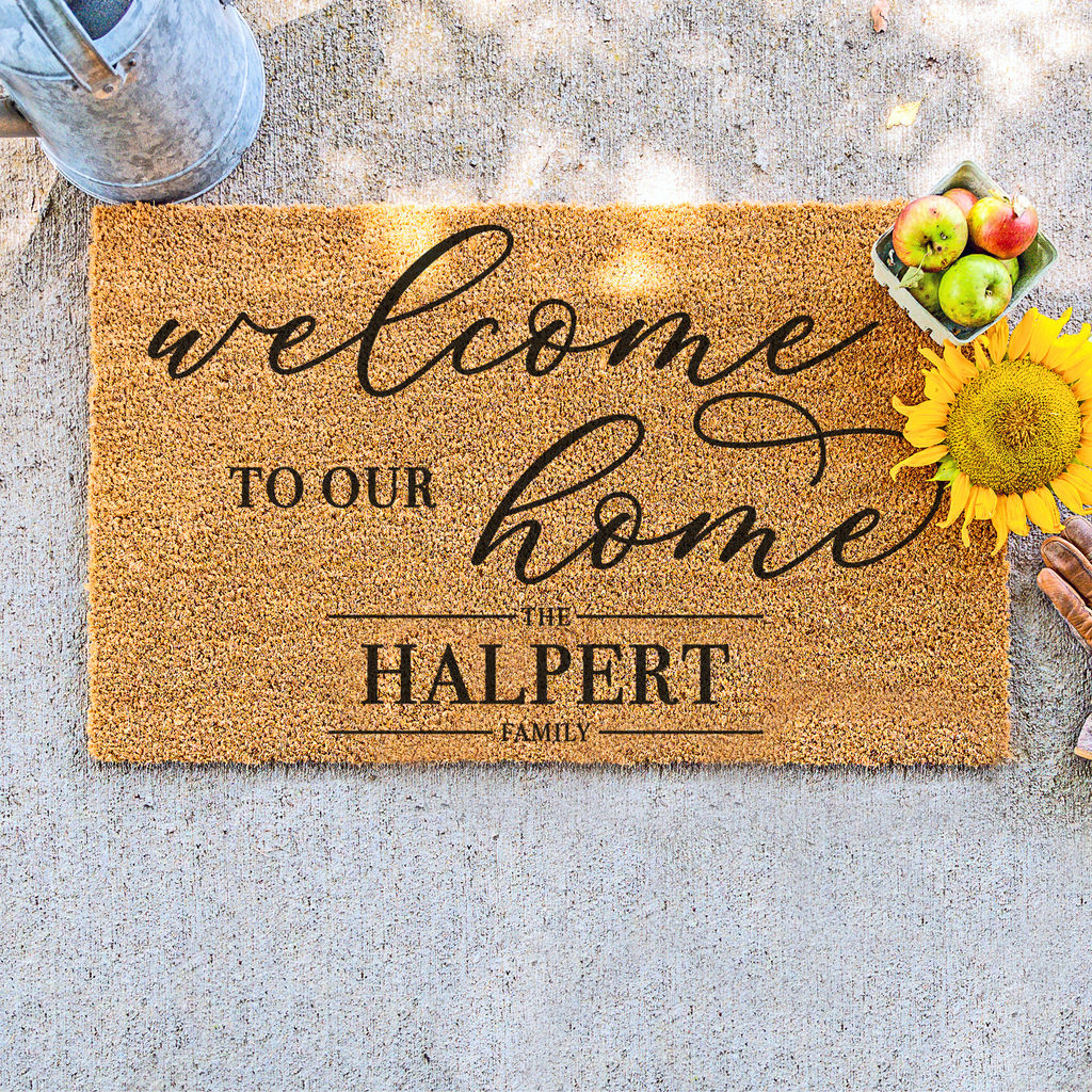 Personalized Family Name Coir Doormat