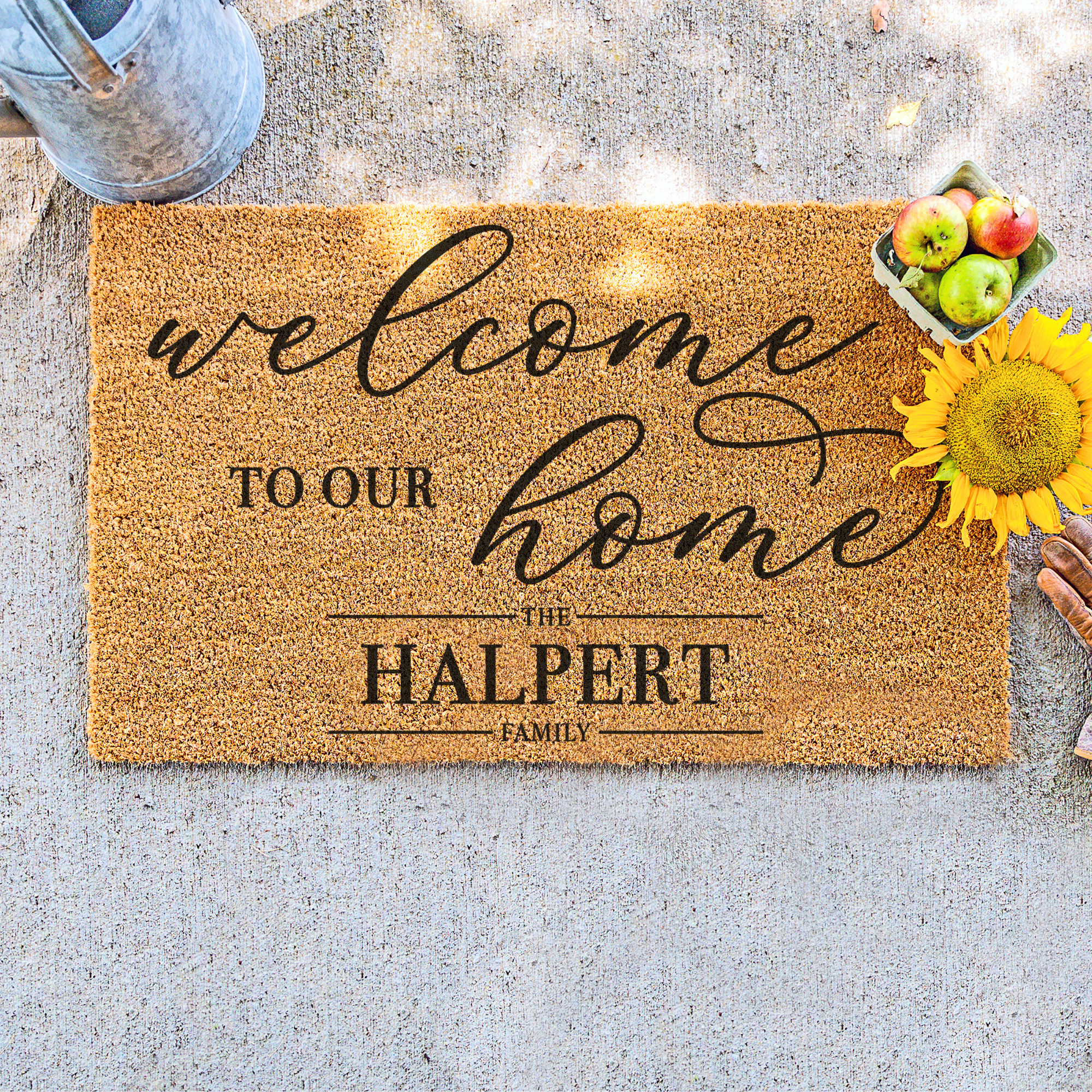 Personalized Family Name Coir Doormat