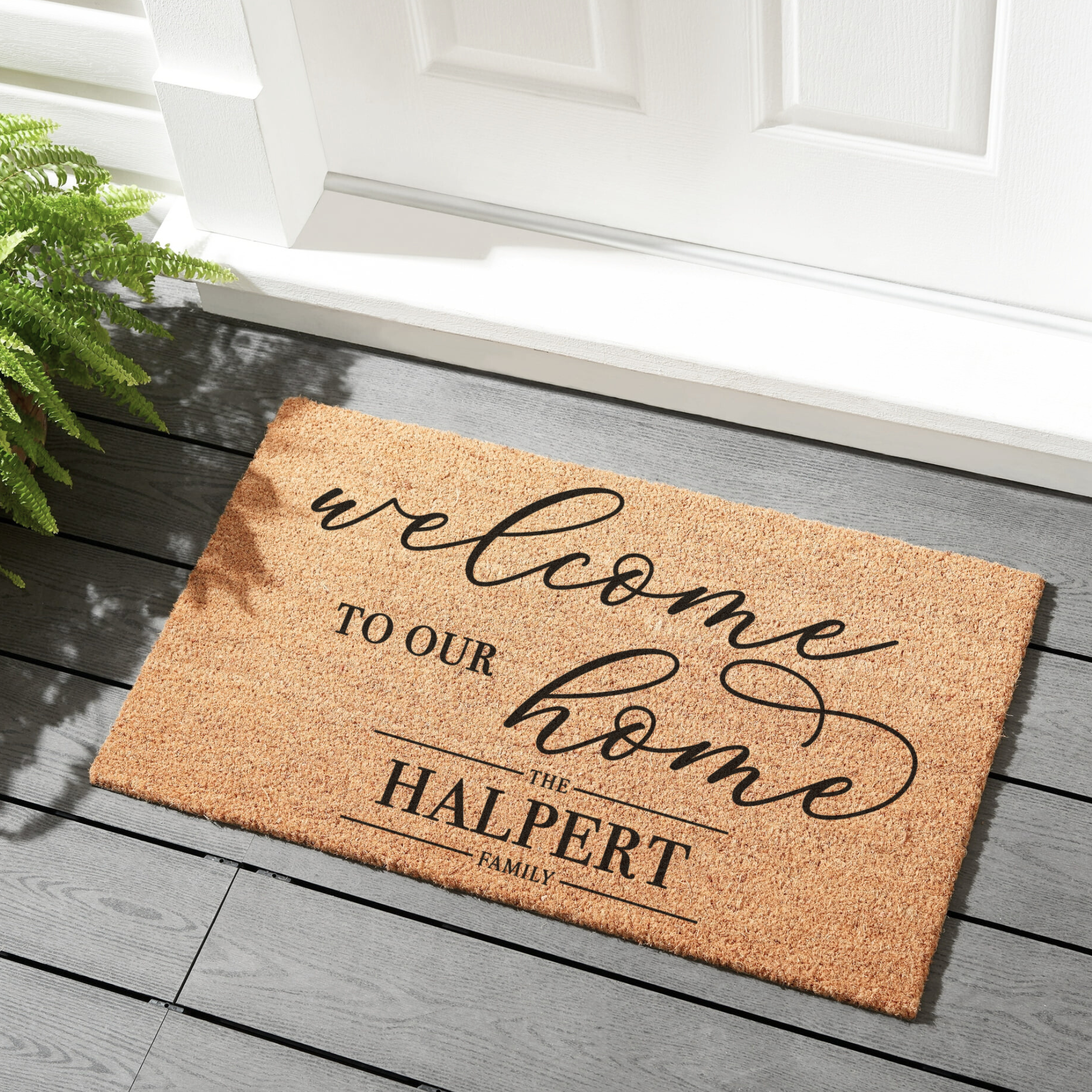 Personalized Family Name Coir Doormat