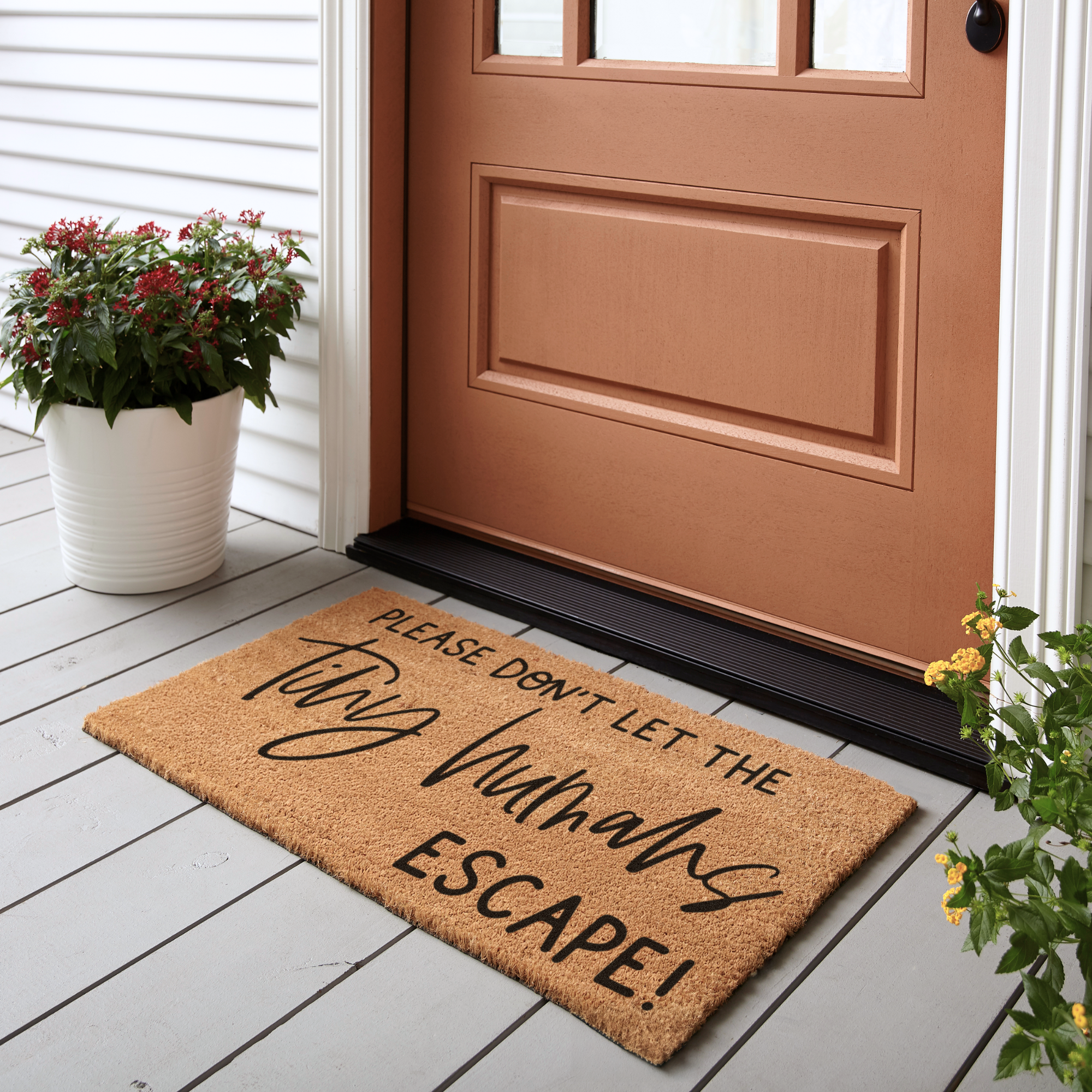 Please Don’t Let the Tiny Humans Escape Doormat