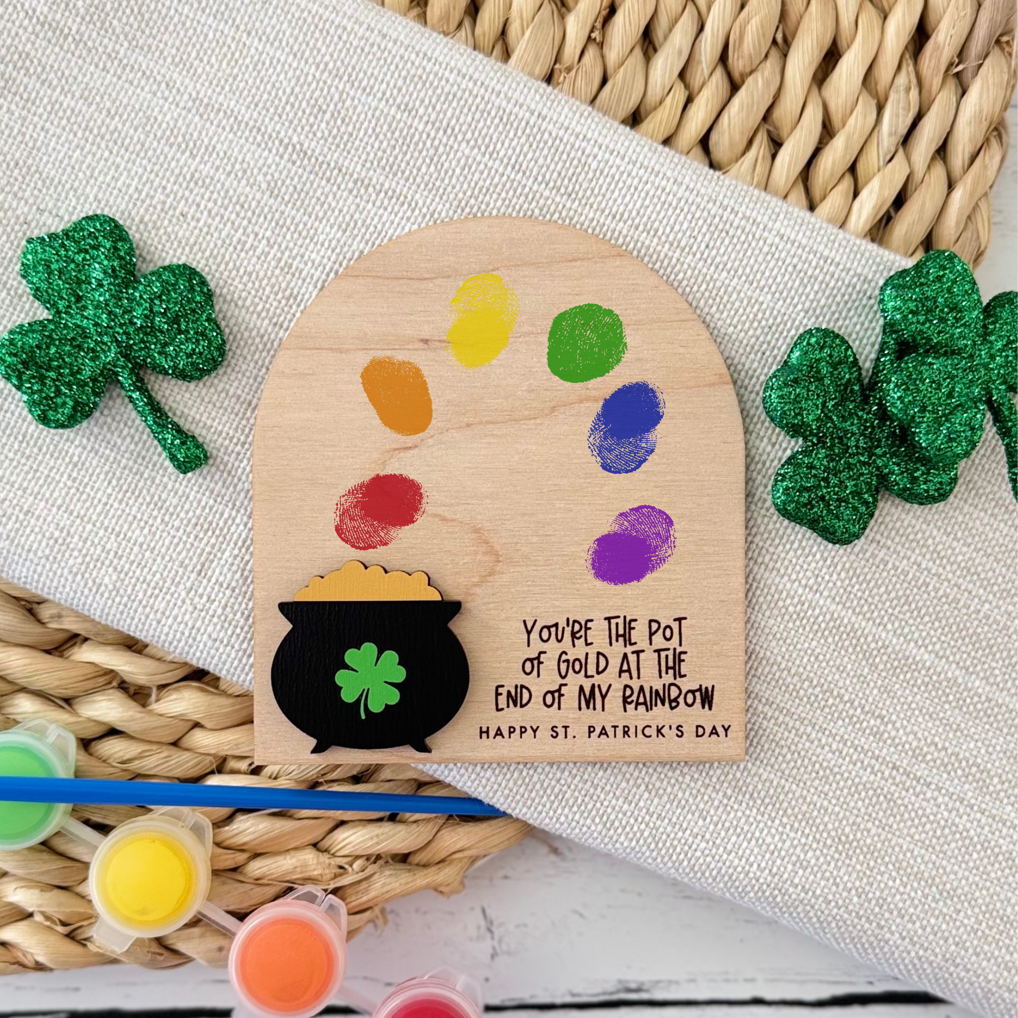 St. Patrick's Day DIY Fingerprint Magnet
