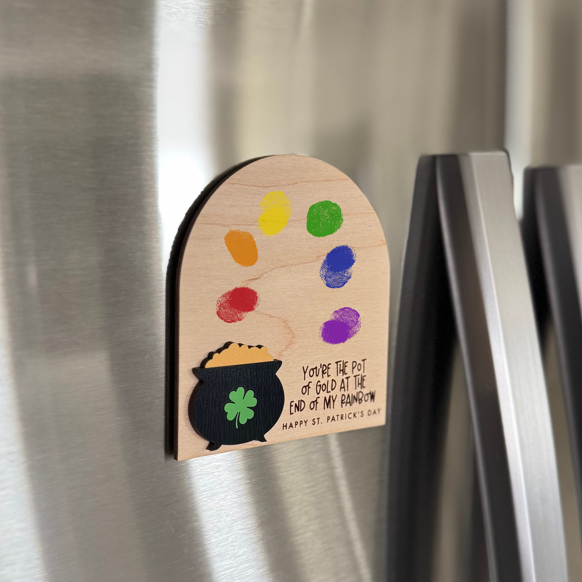 St. Patrick's Day DIY Fingerprint Magnet