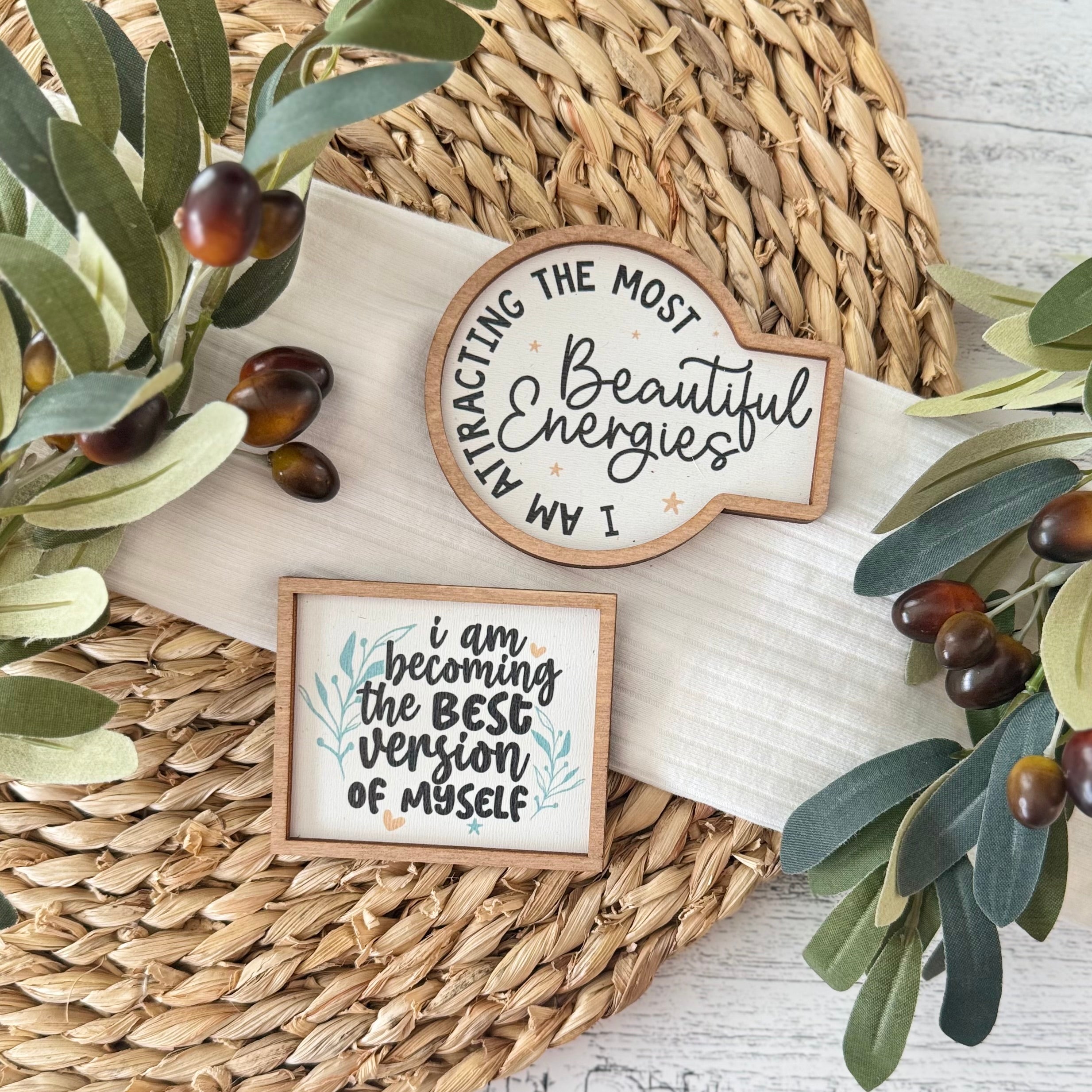 Inspirational Daily Reminder Wooden Magnets