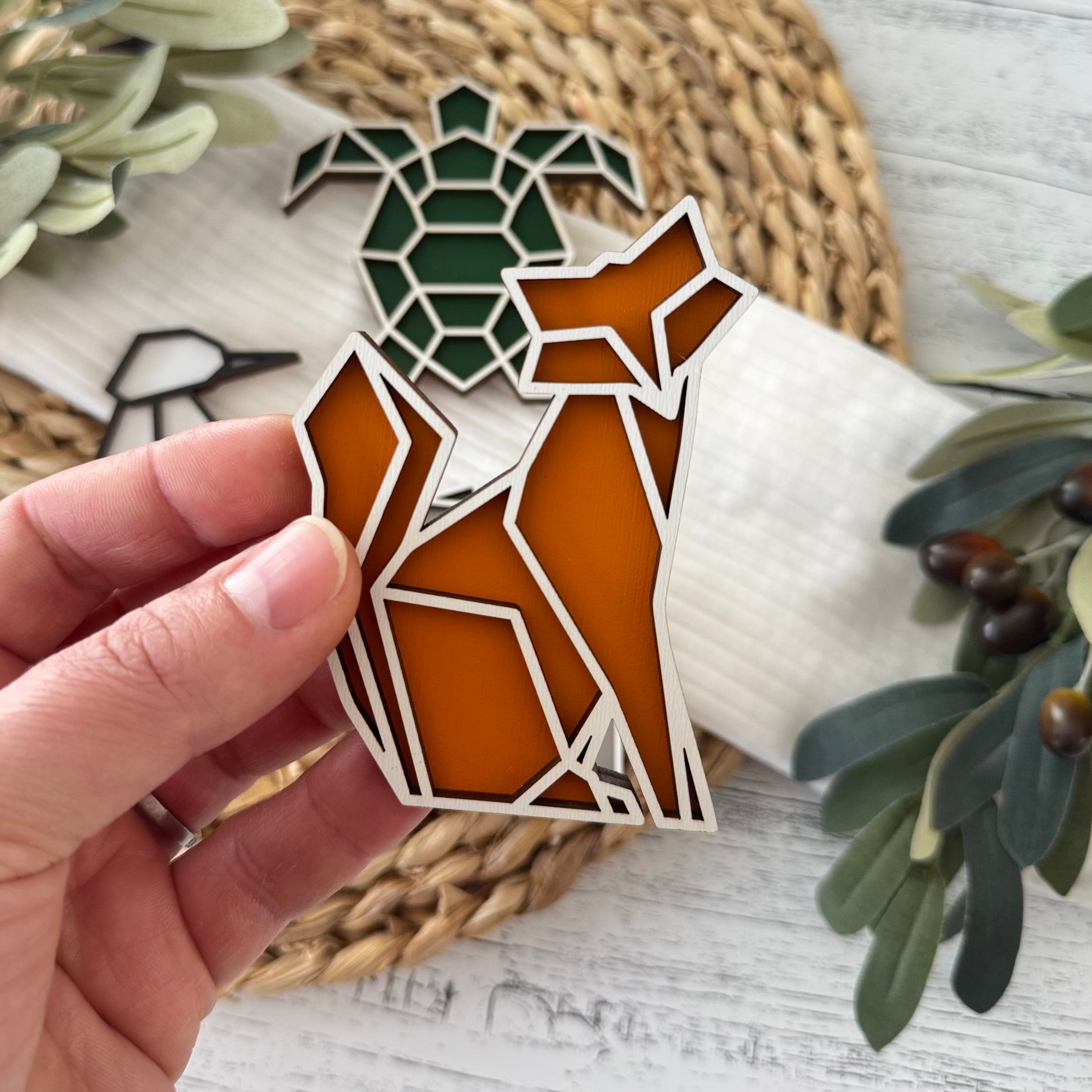 Geometric Animal Refrigerator Magnets