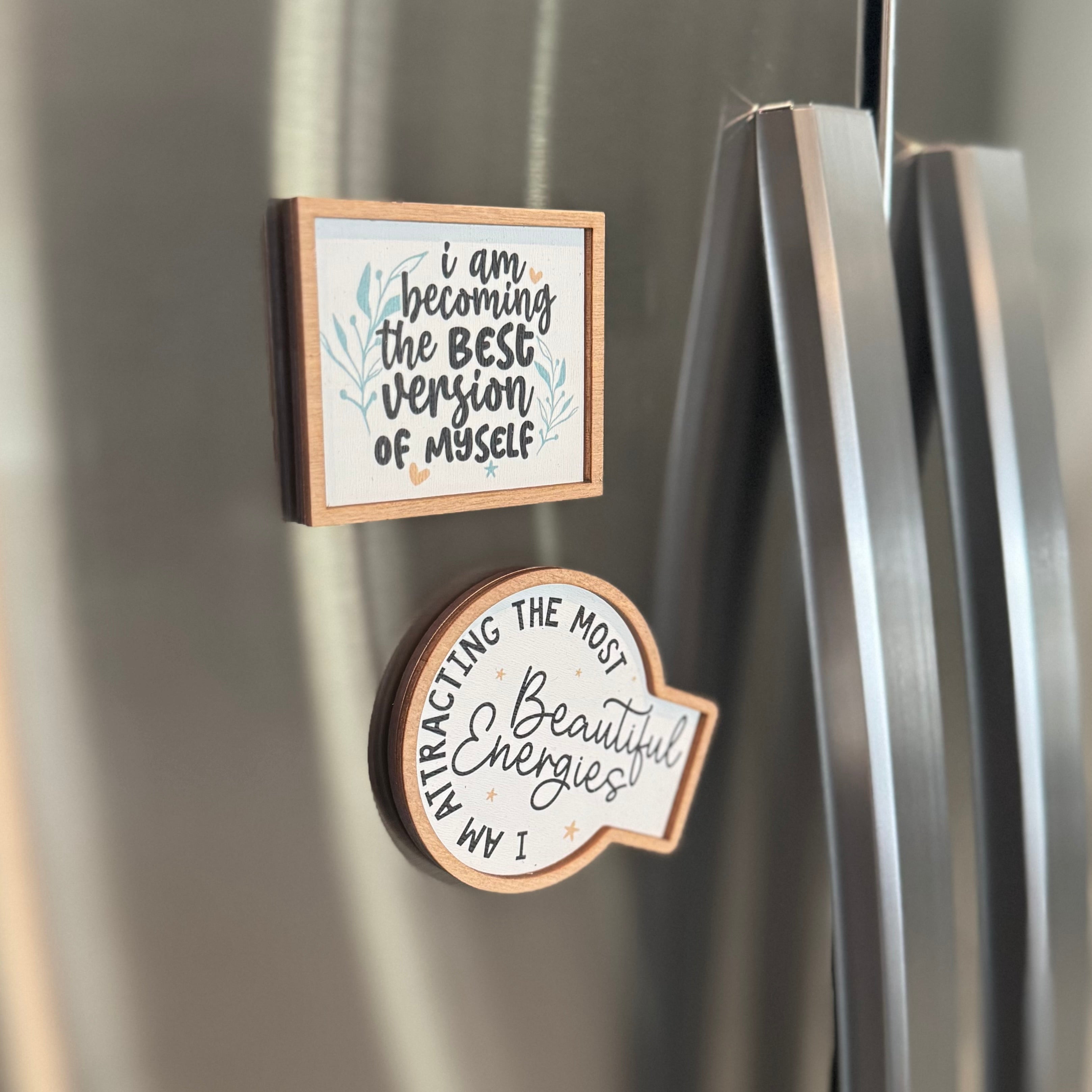 Inspirational Daily Reminder Wooden Magnets