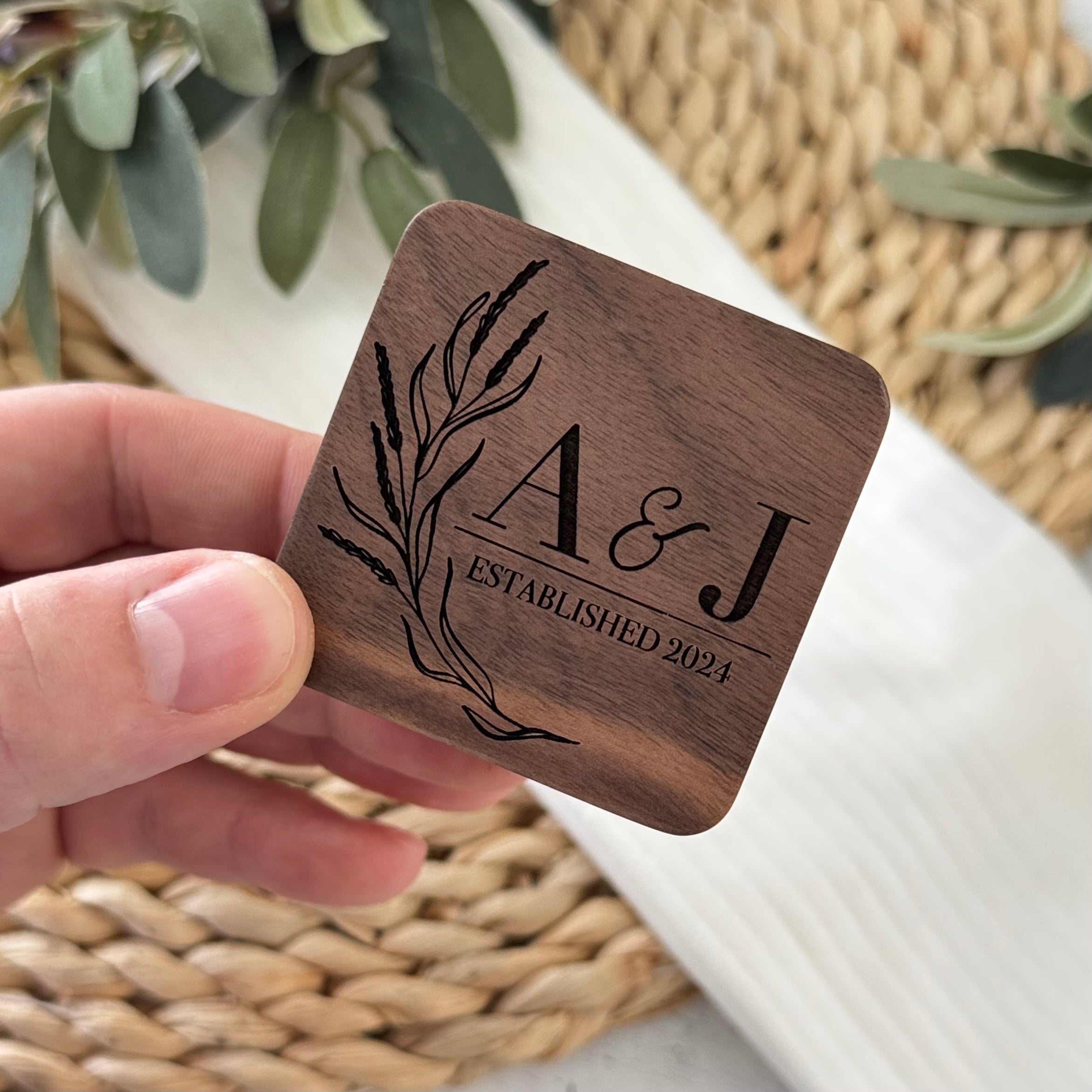 Personalized Wooden Wedding Ring Box
