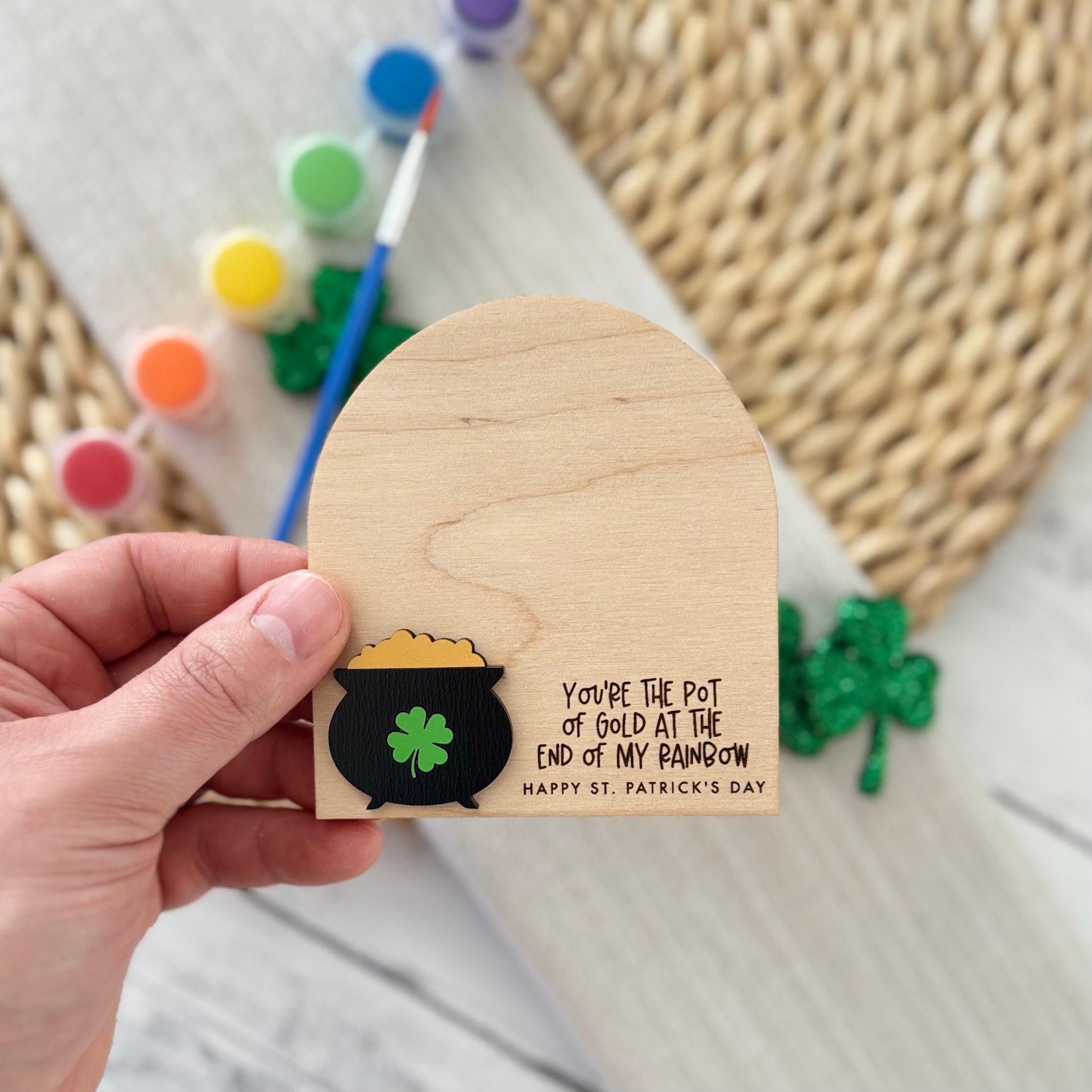 St. Patrick's Day DIY Fingerprint Magnet