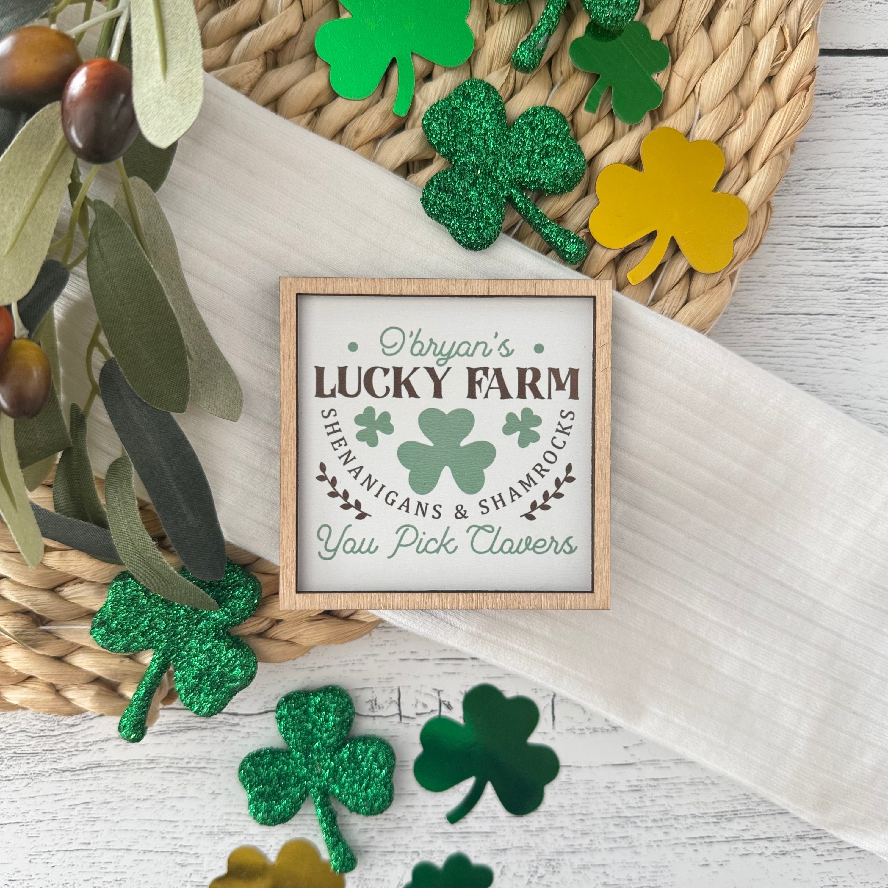 Mini Framed St. Patrick's Day Sign | O'bryan's Lucky Farm