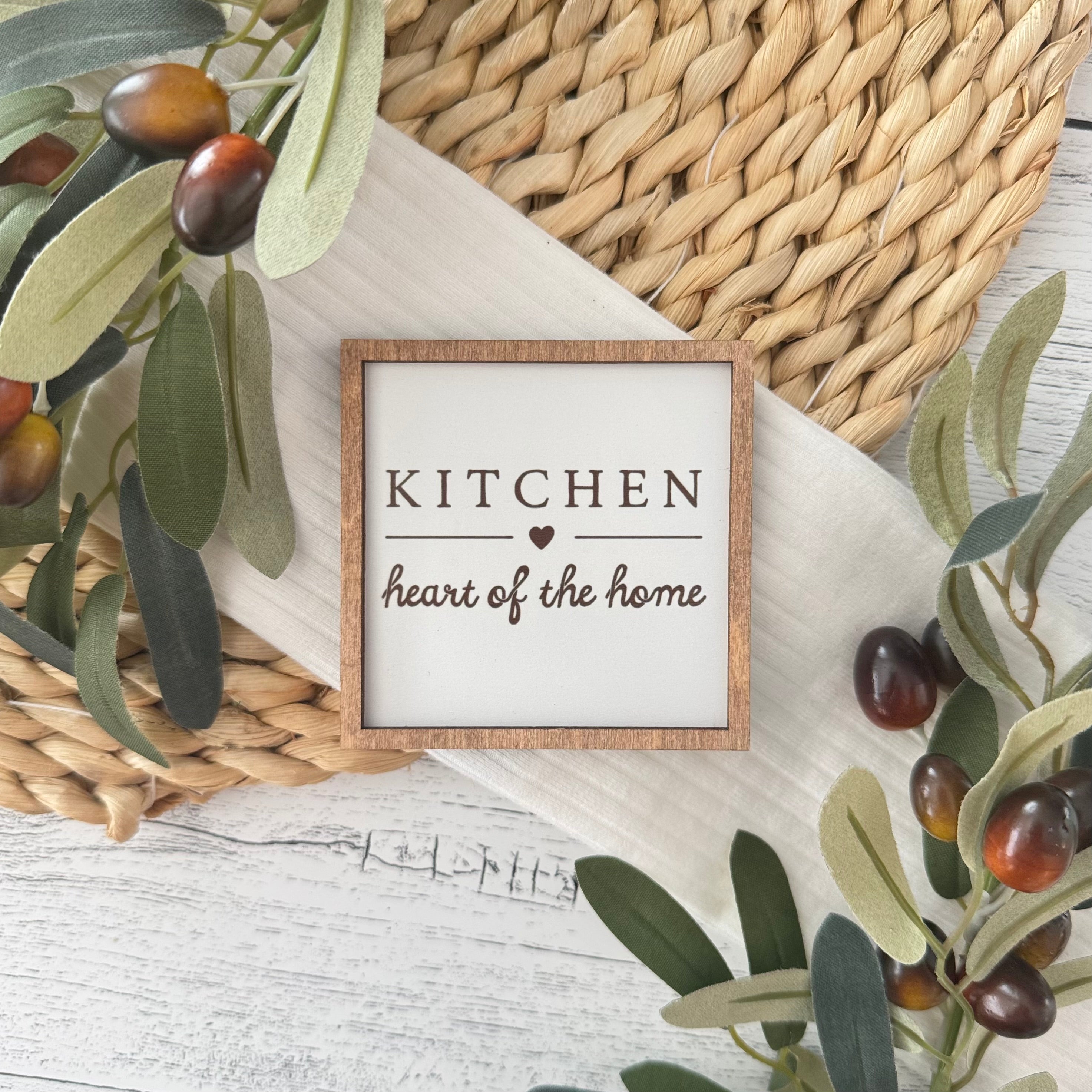 Mini Framed Kitchen Themed Sign | Heart Of The Home