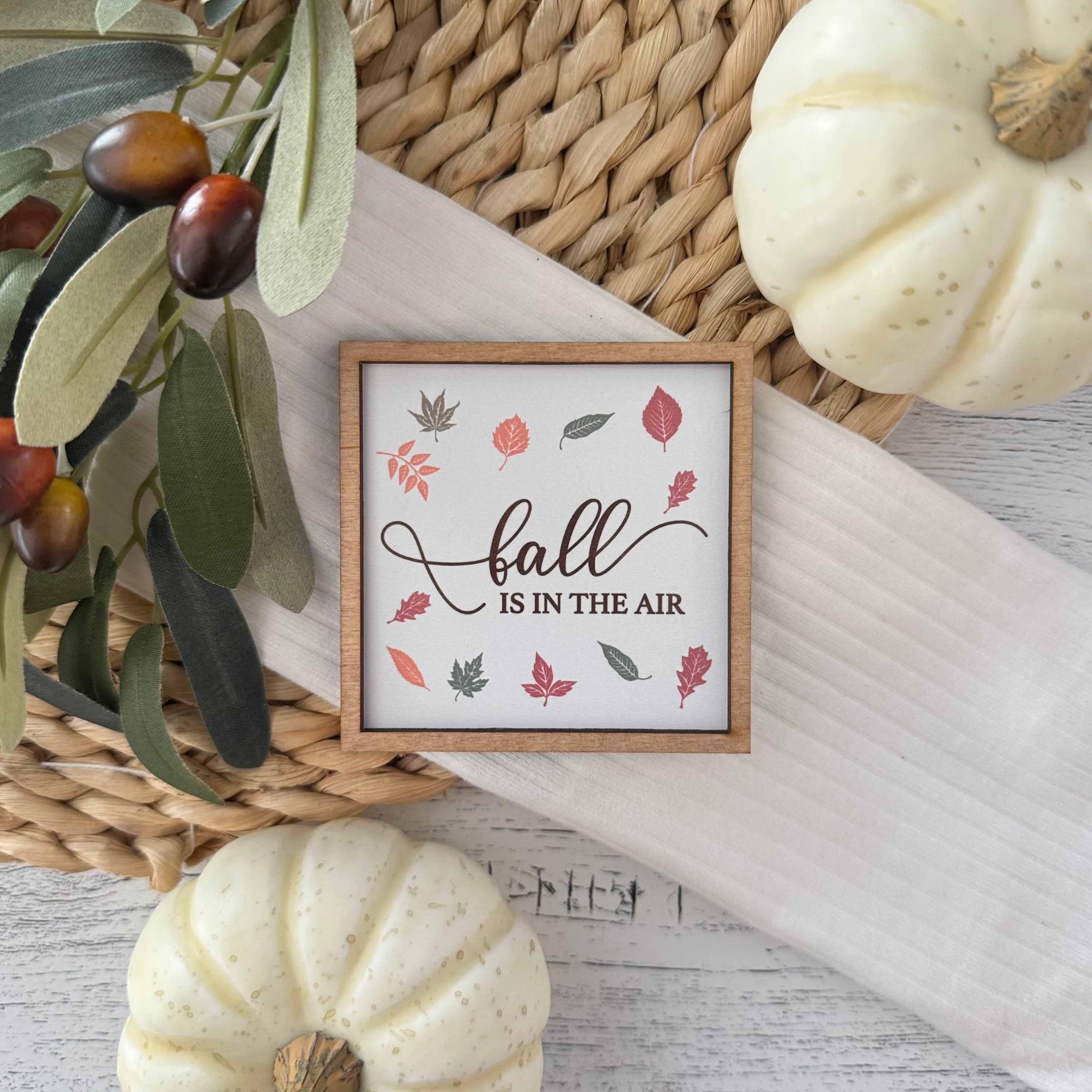 Mini Framed Fall Sign | Fall Is In The Air Sign