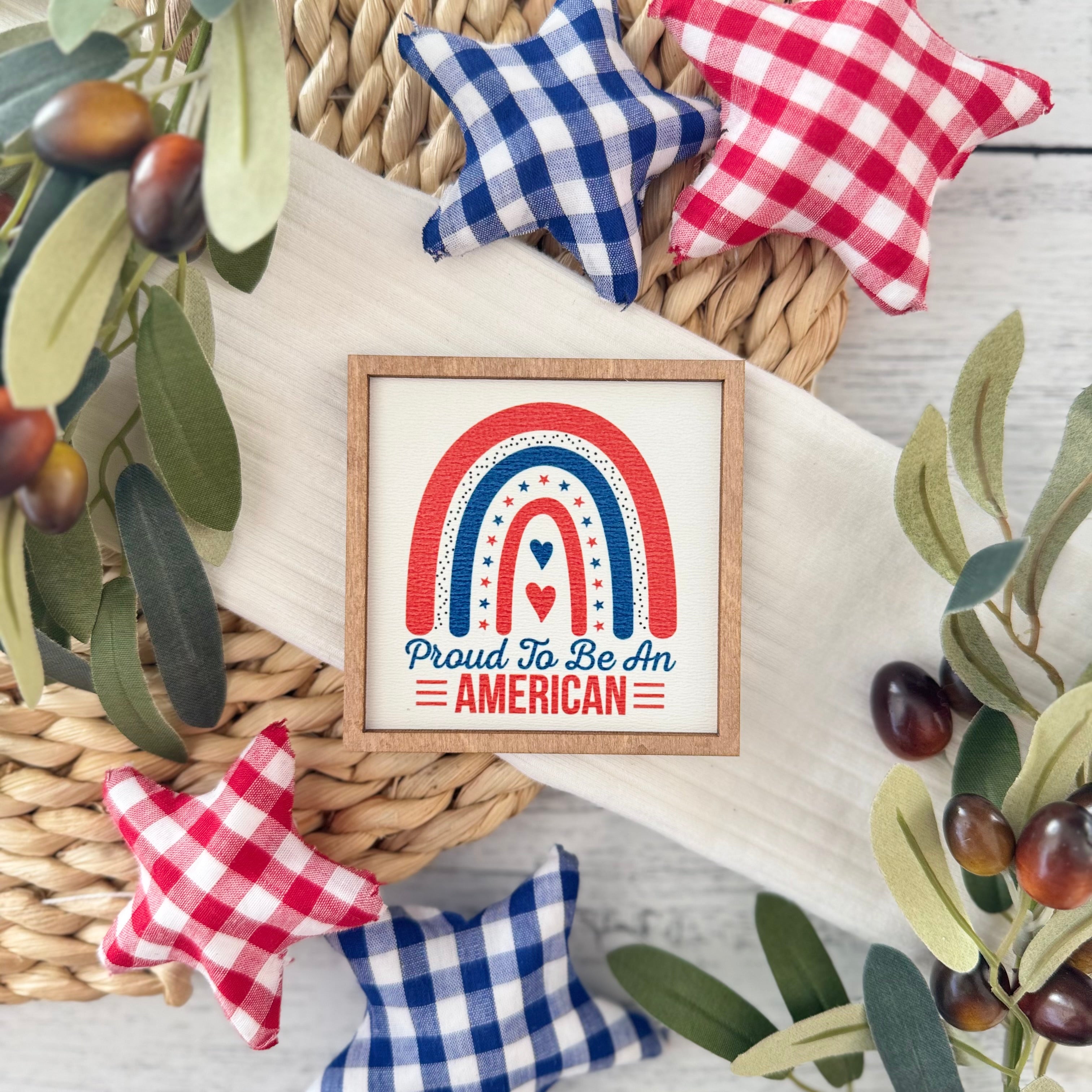 Mini Framed 4th Of July Sign | Proud To Be An American