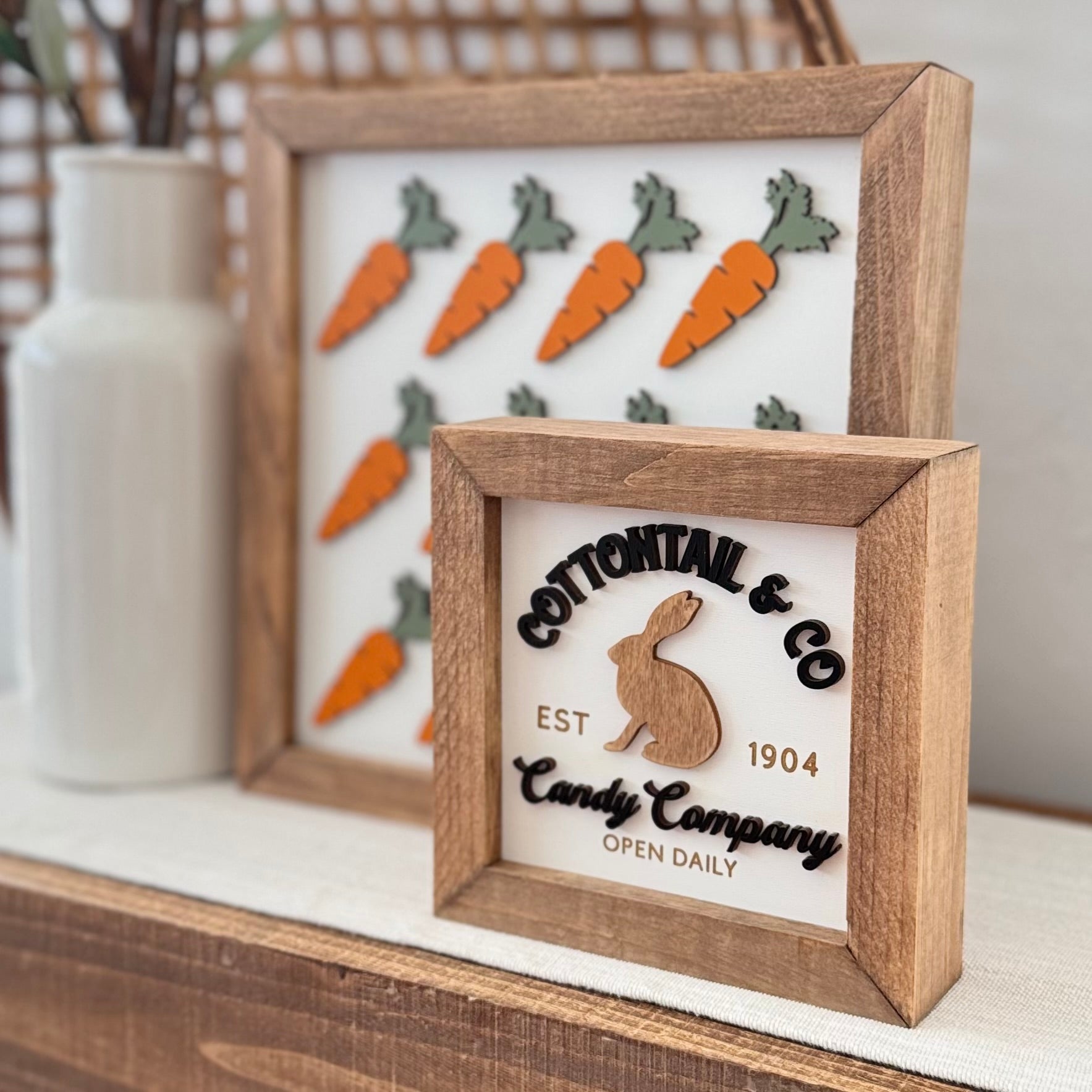 Wooden Framed Easter Sign