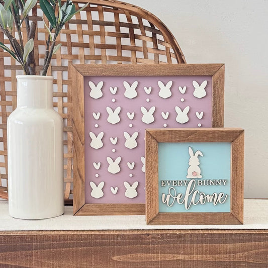 Wooden Framed Pastel Easter Sign