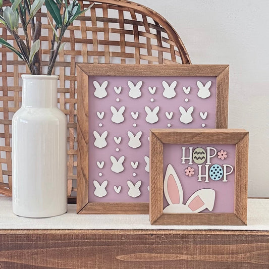 Wooden Framed Pastel Easter Sign