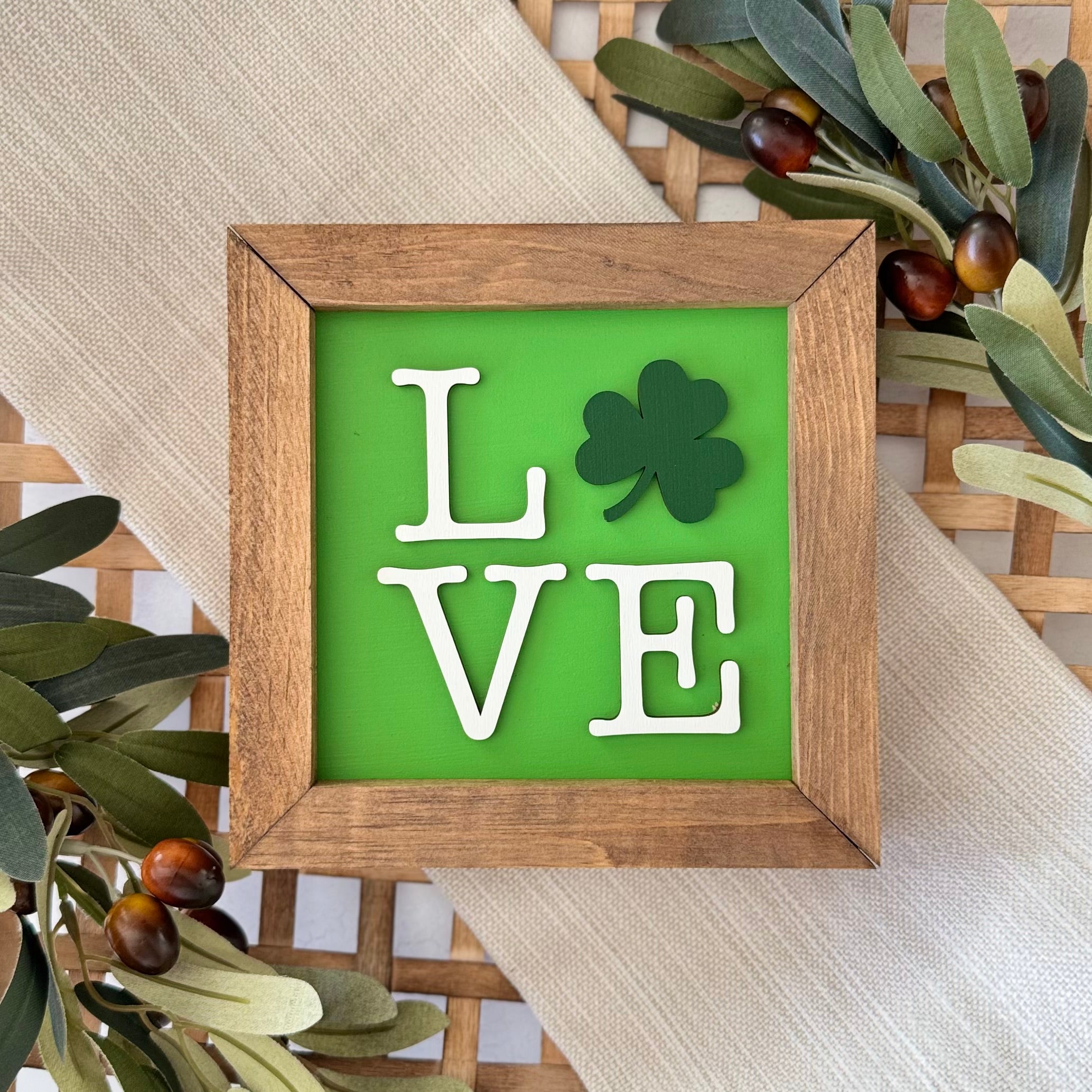 Wooden Framed St. Patrick's Day Sign