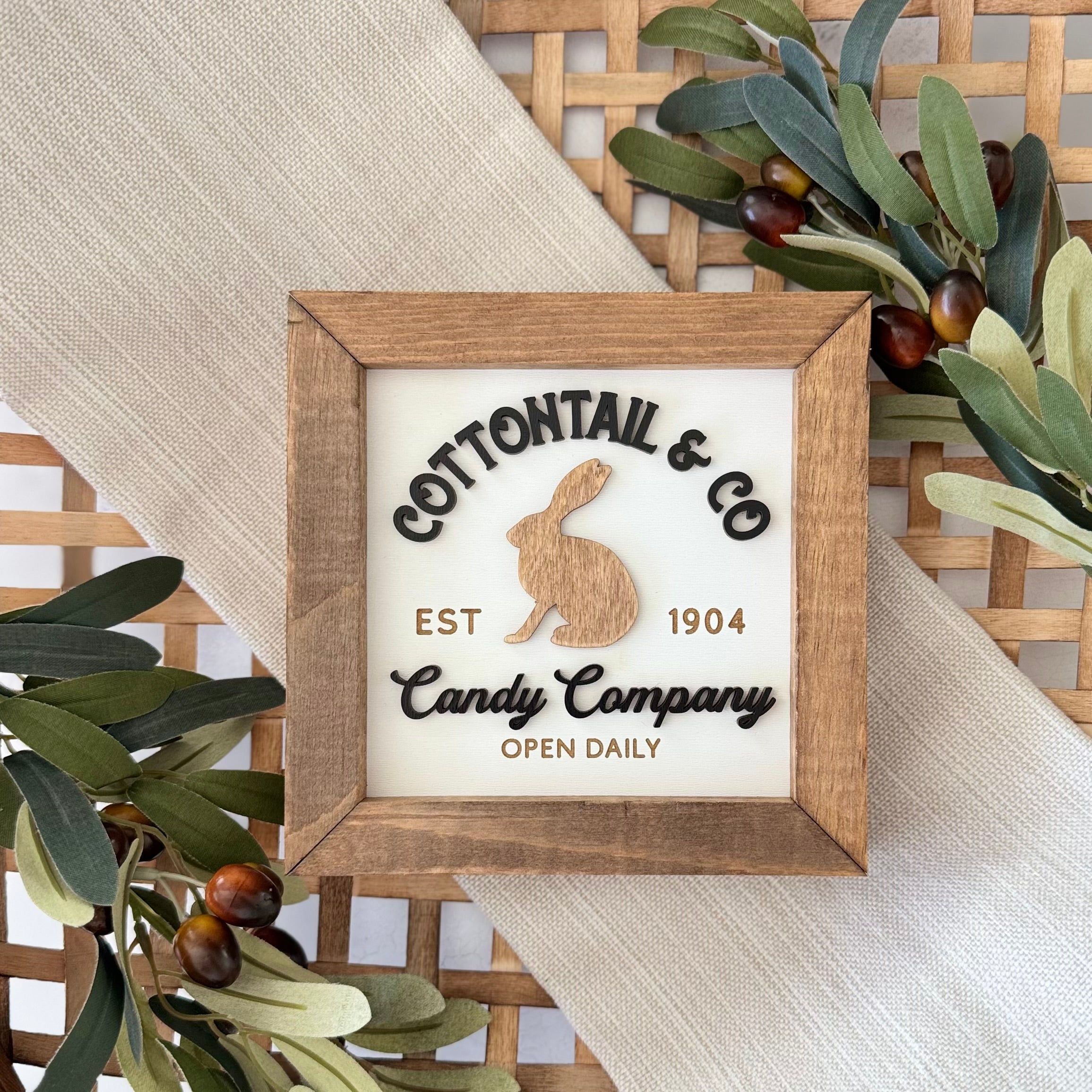 Wooden Framed Easter Sign