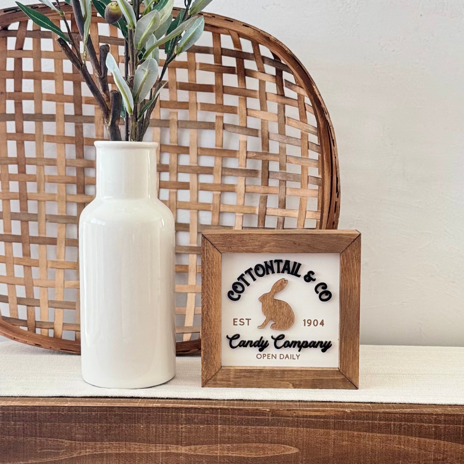 Wooden Framed Easter Sign