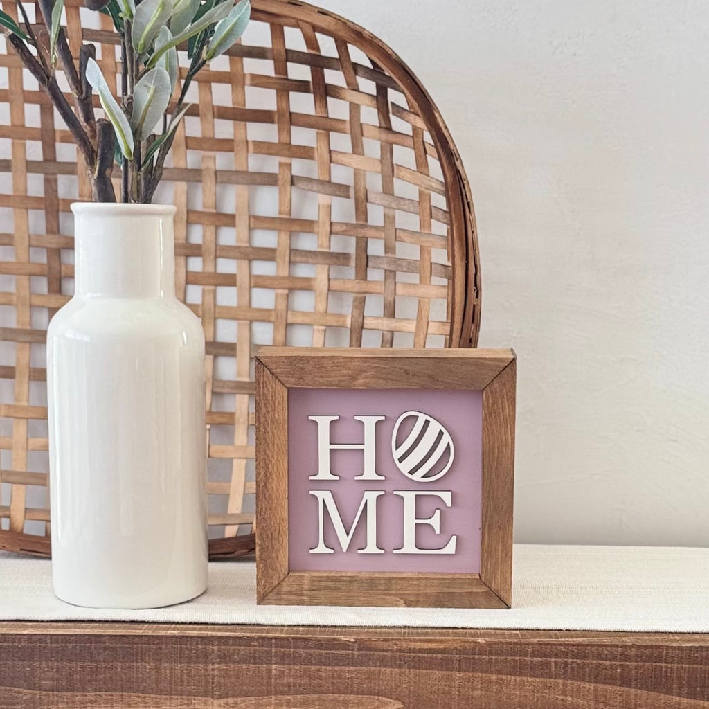 Wooden Framed Pastel Easter Sign
