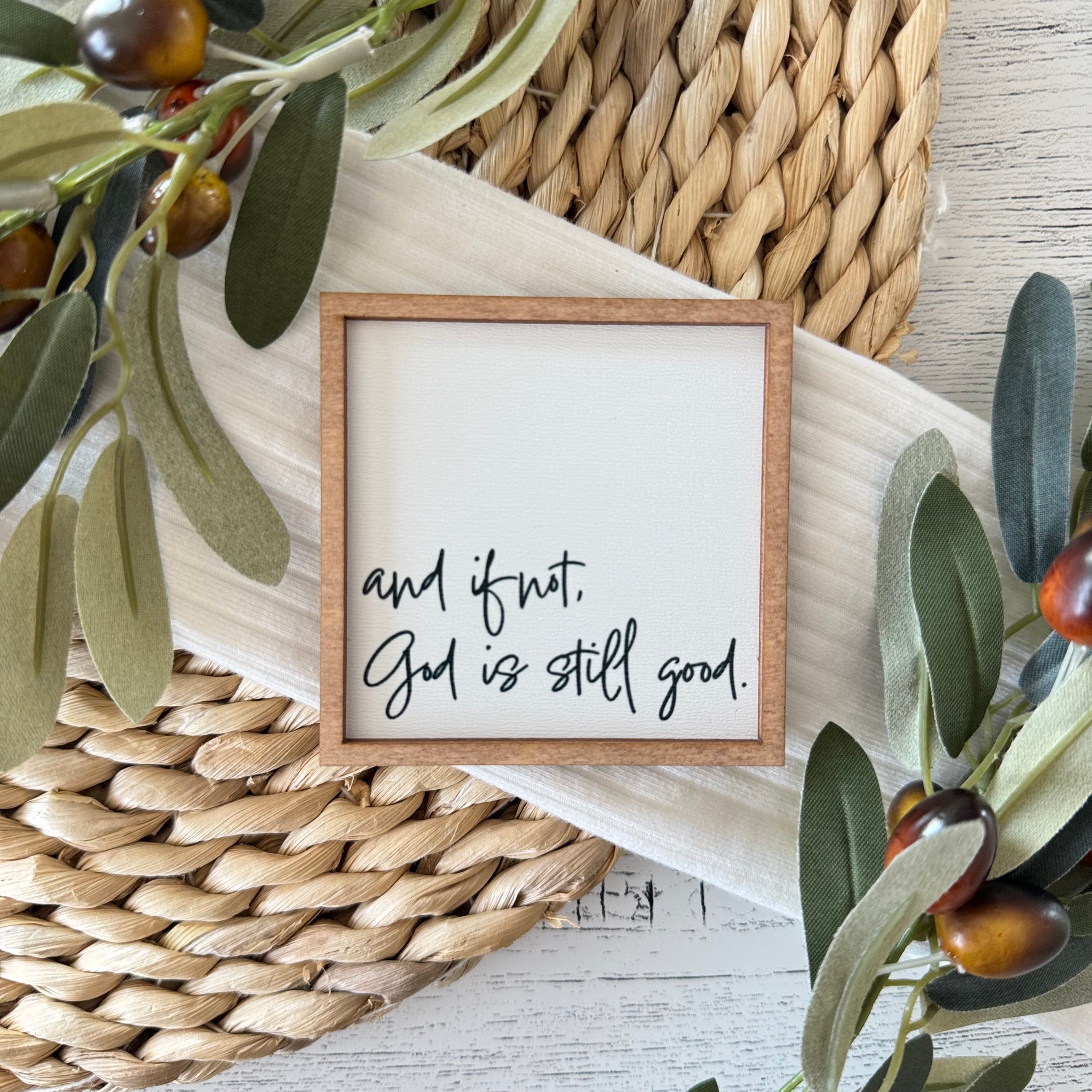 Mini Framed Religious Quote Sign
