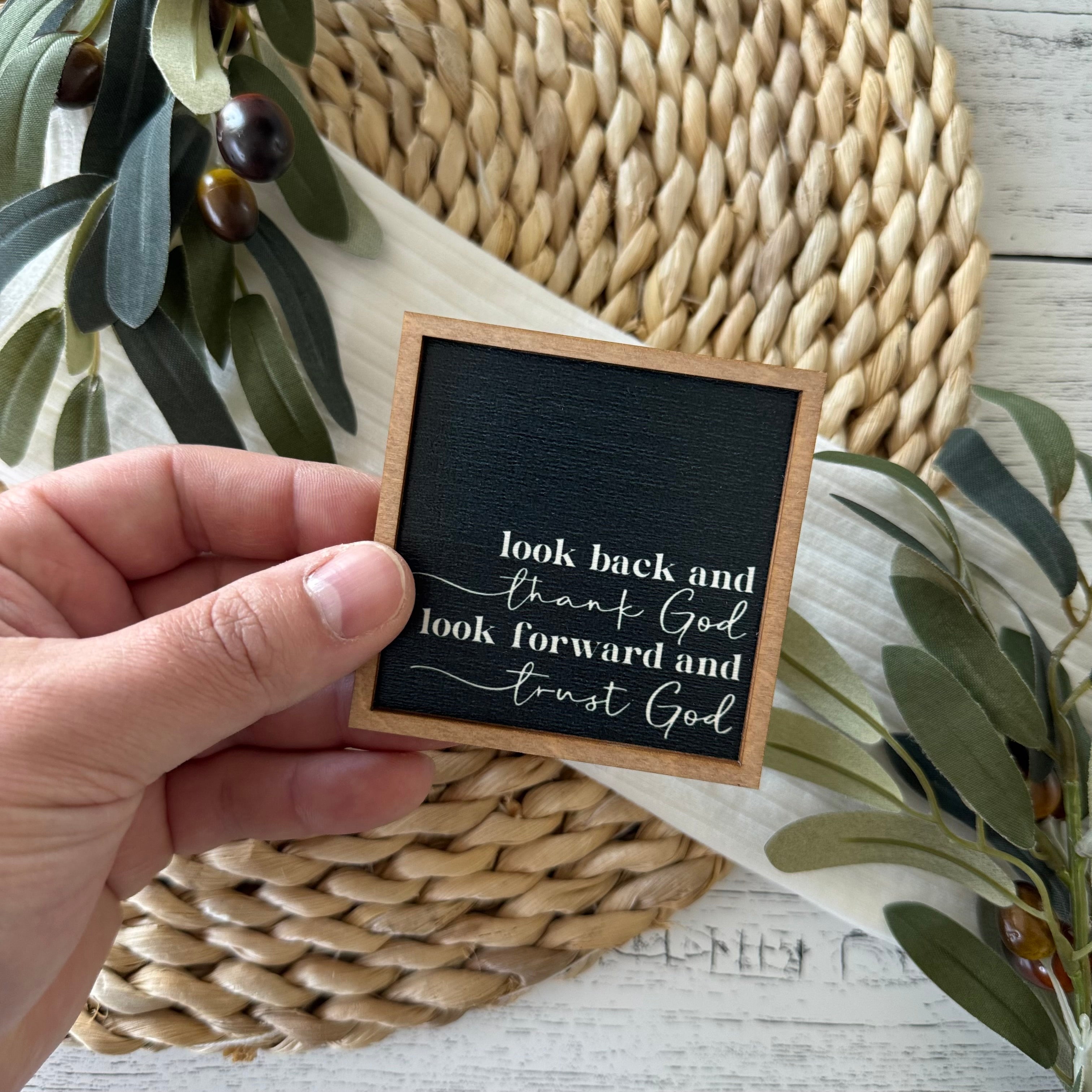 Mini Framed Religious Quote Sign