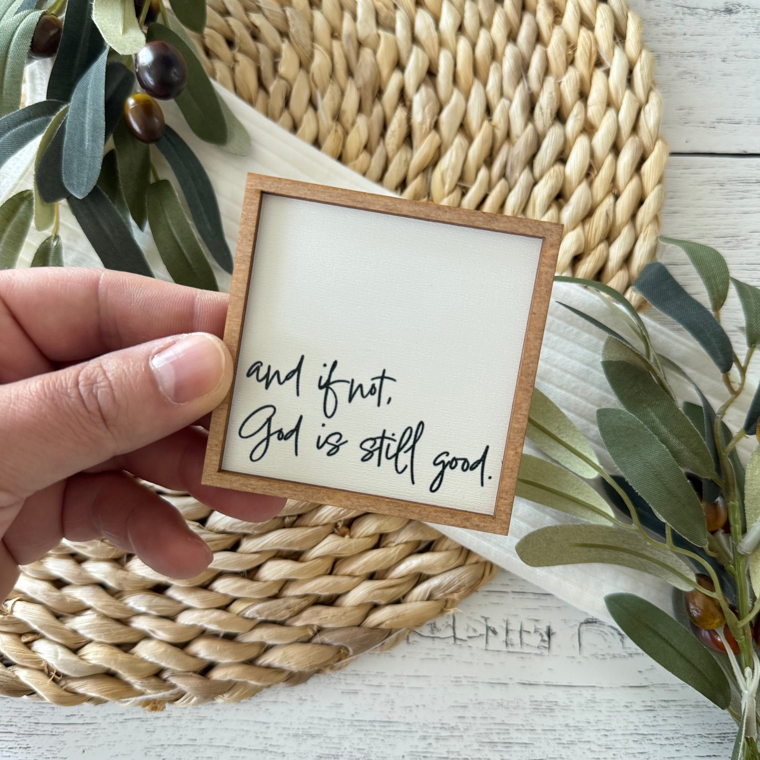 Mini Framed Religious Quote Sign