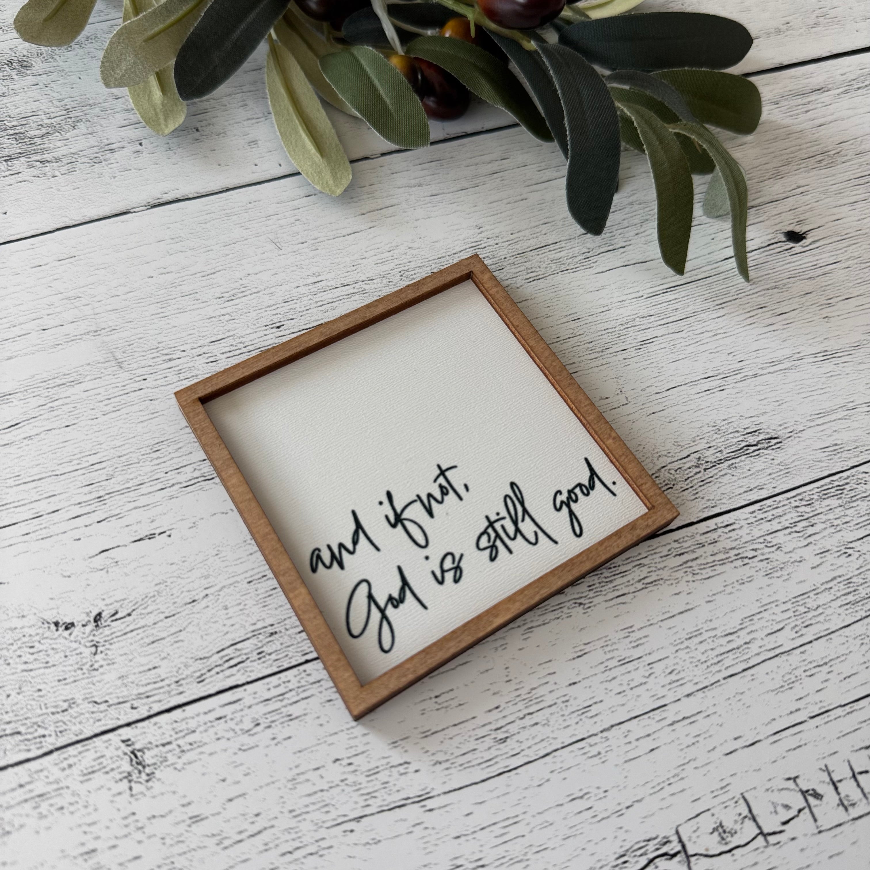 Mini Framed Religious Quote Sign