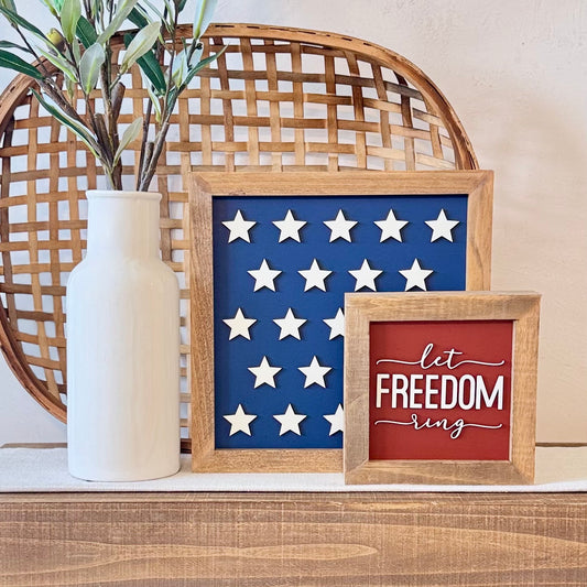 Wooden Framed 4th of July Sign