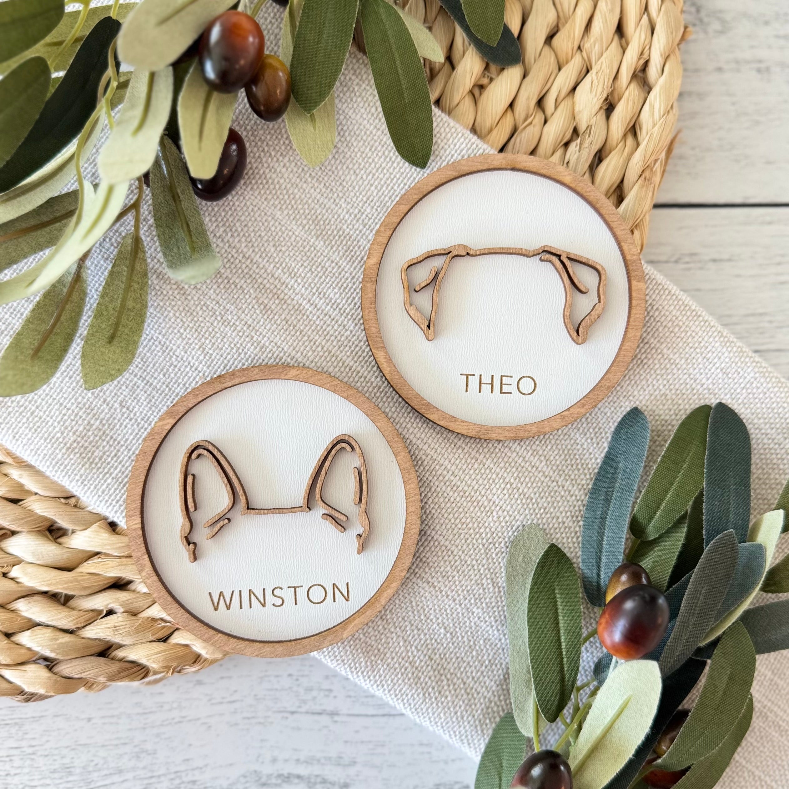 Personalized Dog Ear Silhouette Magnet