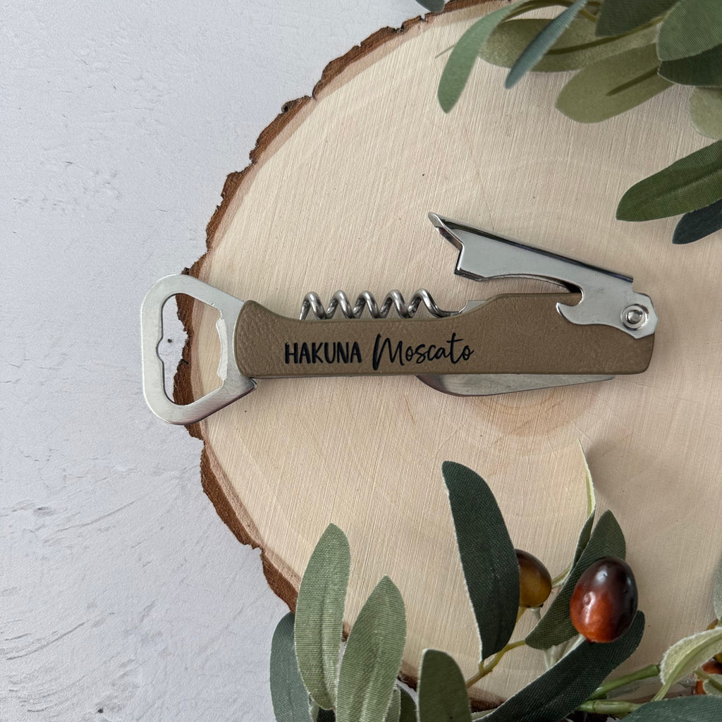 Funny Leather Wine Bottle Opener