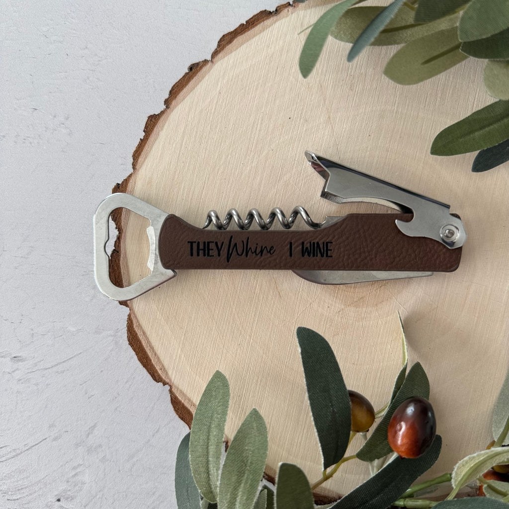 Funny Leather Wine Bottle Opener
