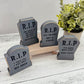 Chunky Wooden Funny Tombstone Shelf Sitters