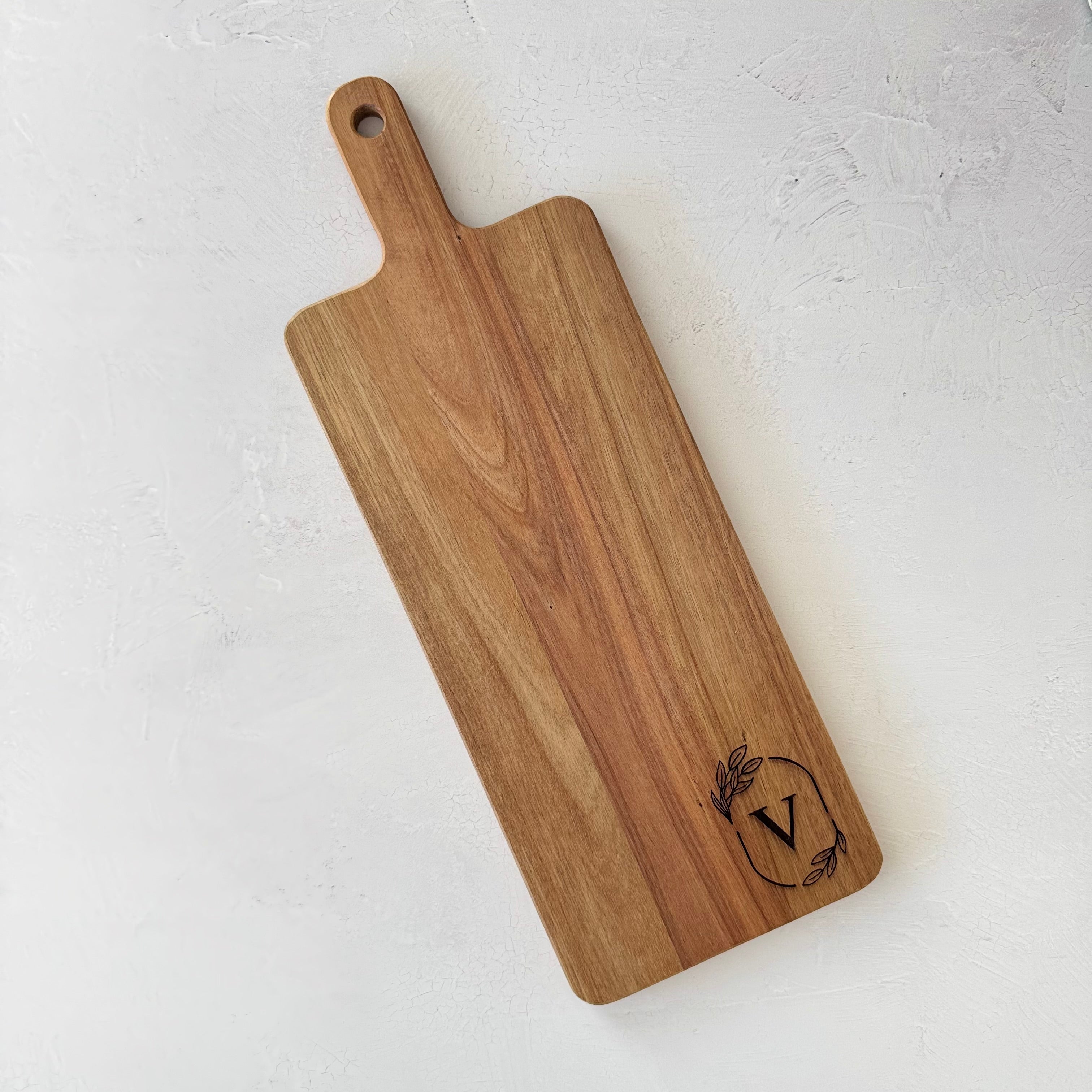 Personalized Monogram Acacia Cutting Board