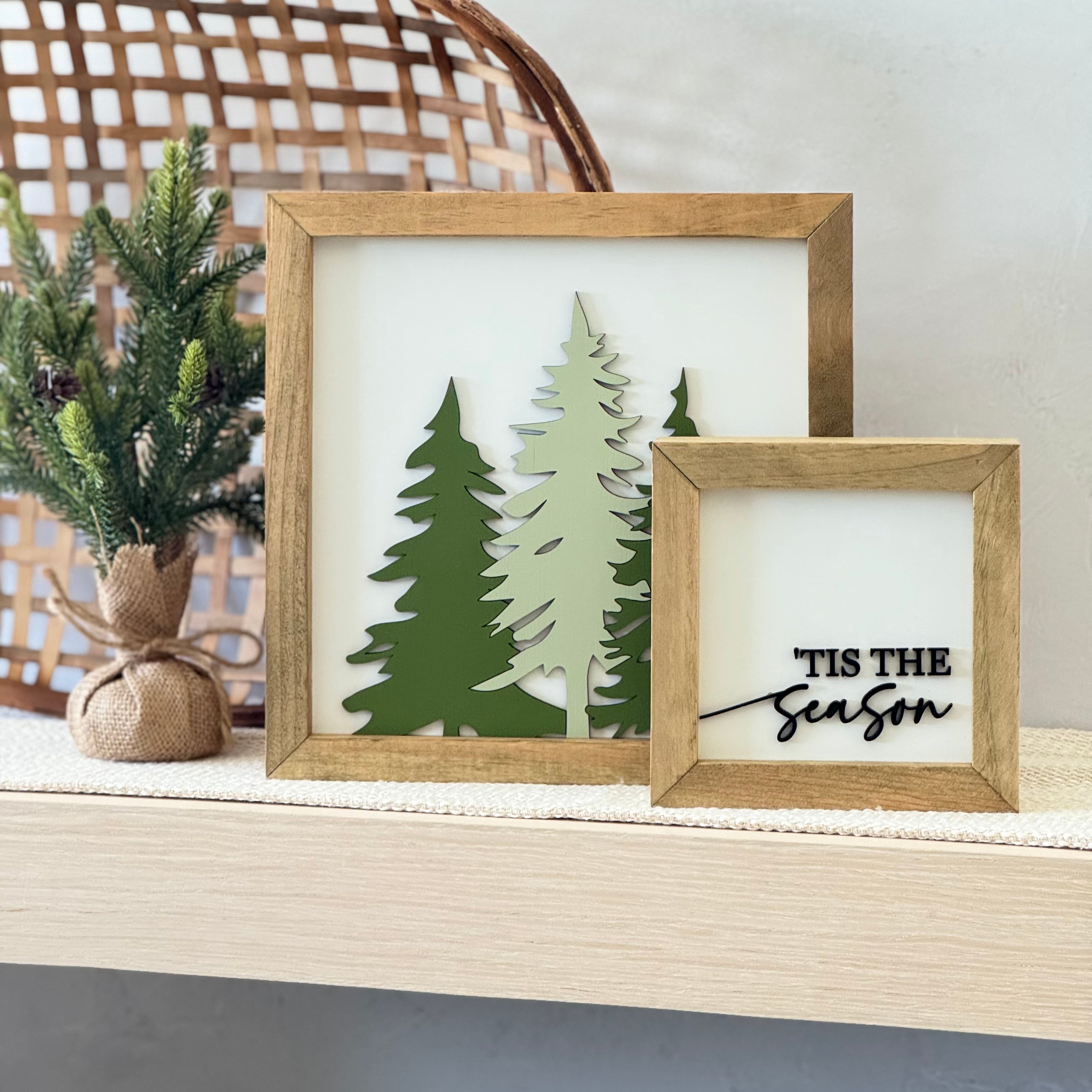 'Tis The Season Wooden Framed Christmas Sign
