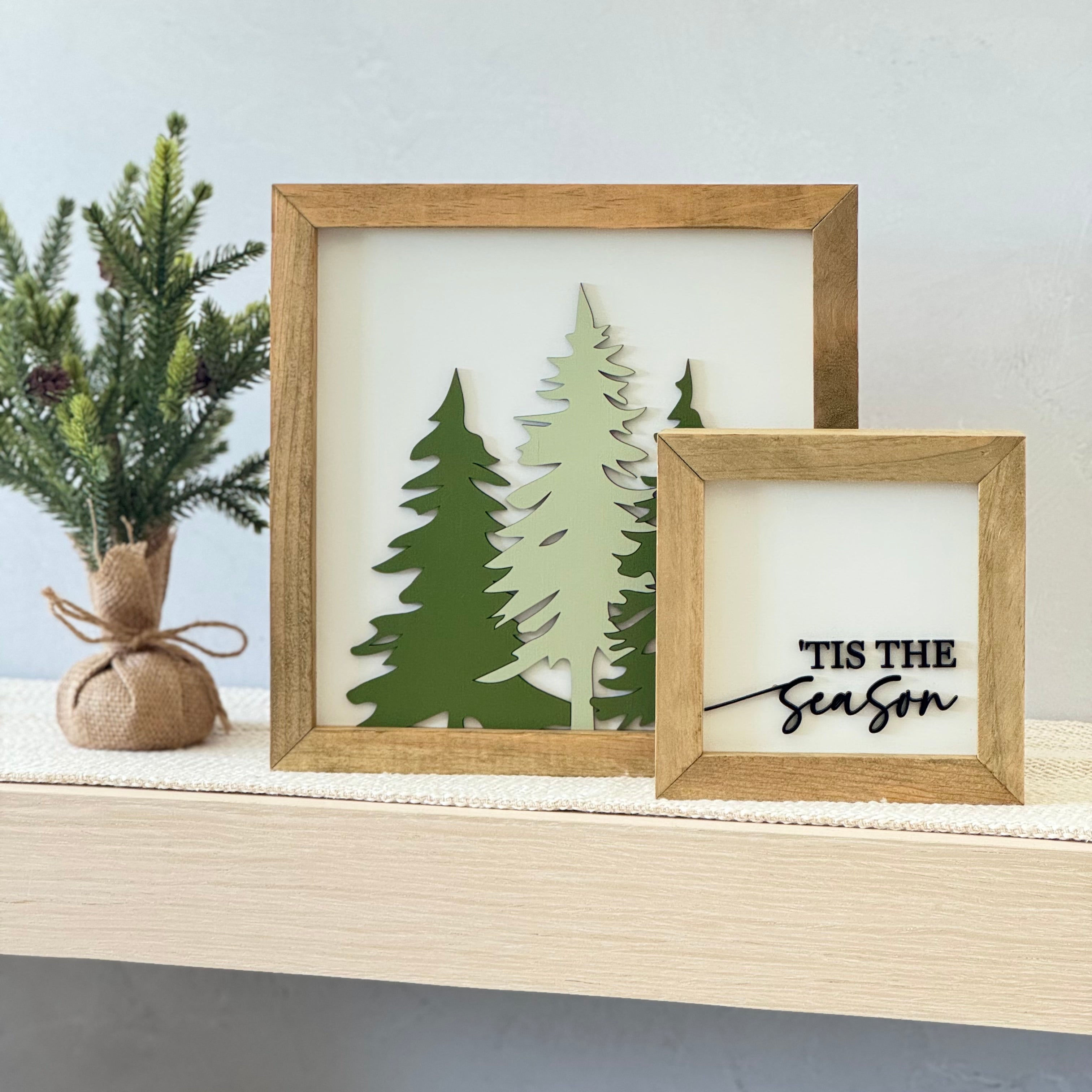 'Tis The Season Wooden Framed Christmas Sign