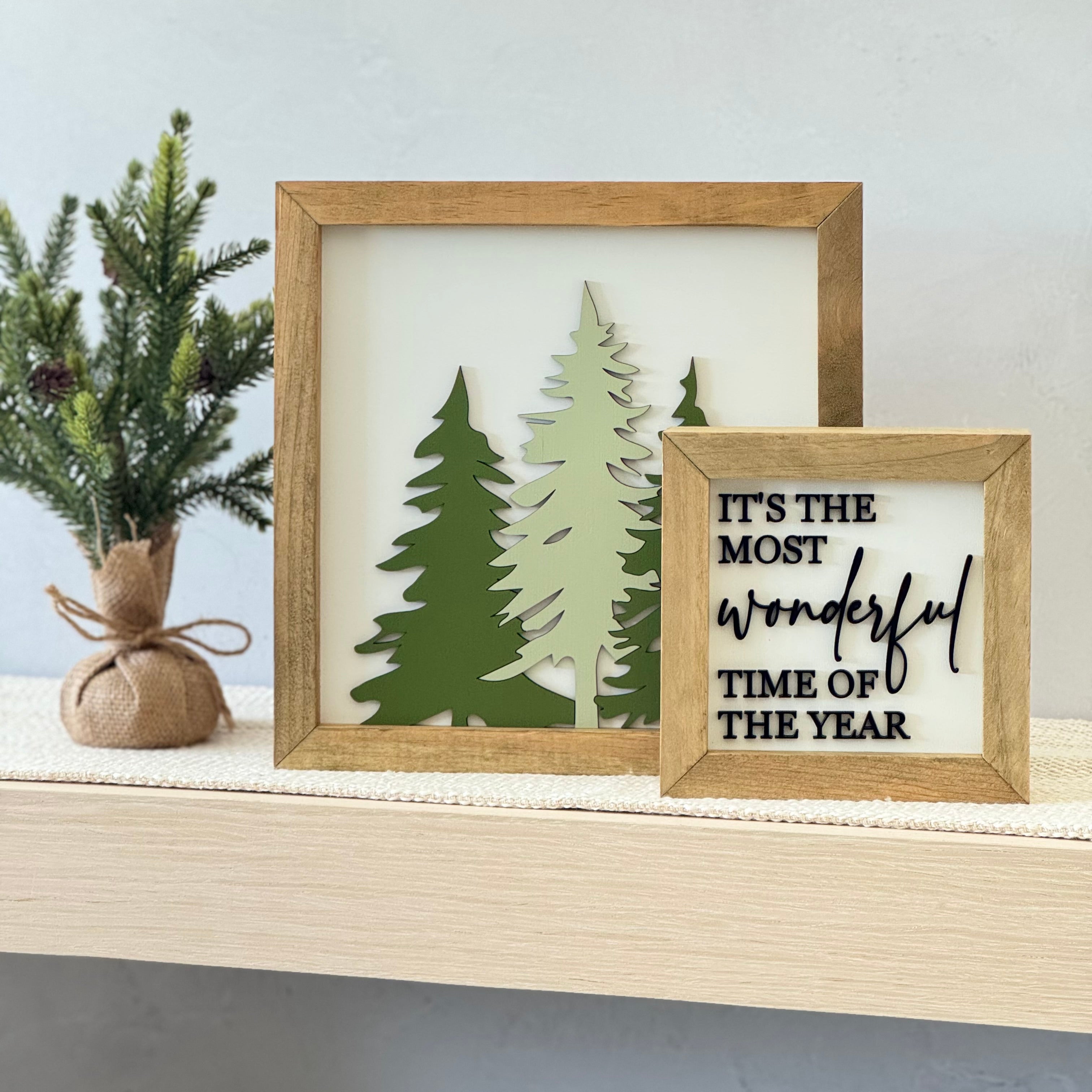 Most Wonderful Time Of The Year Wooden Framed Christmas Sign