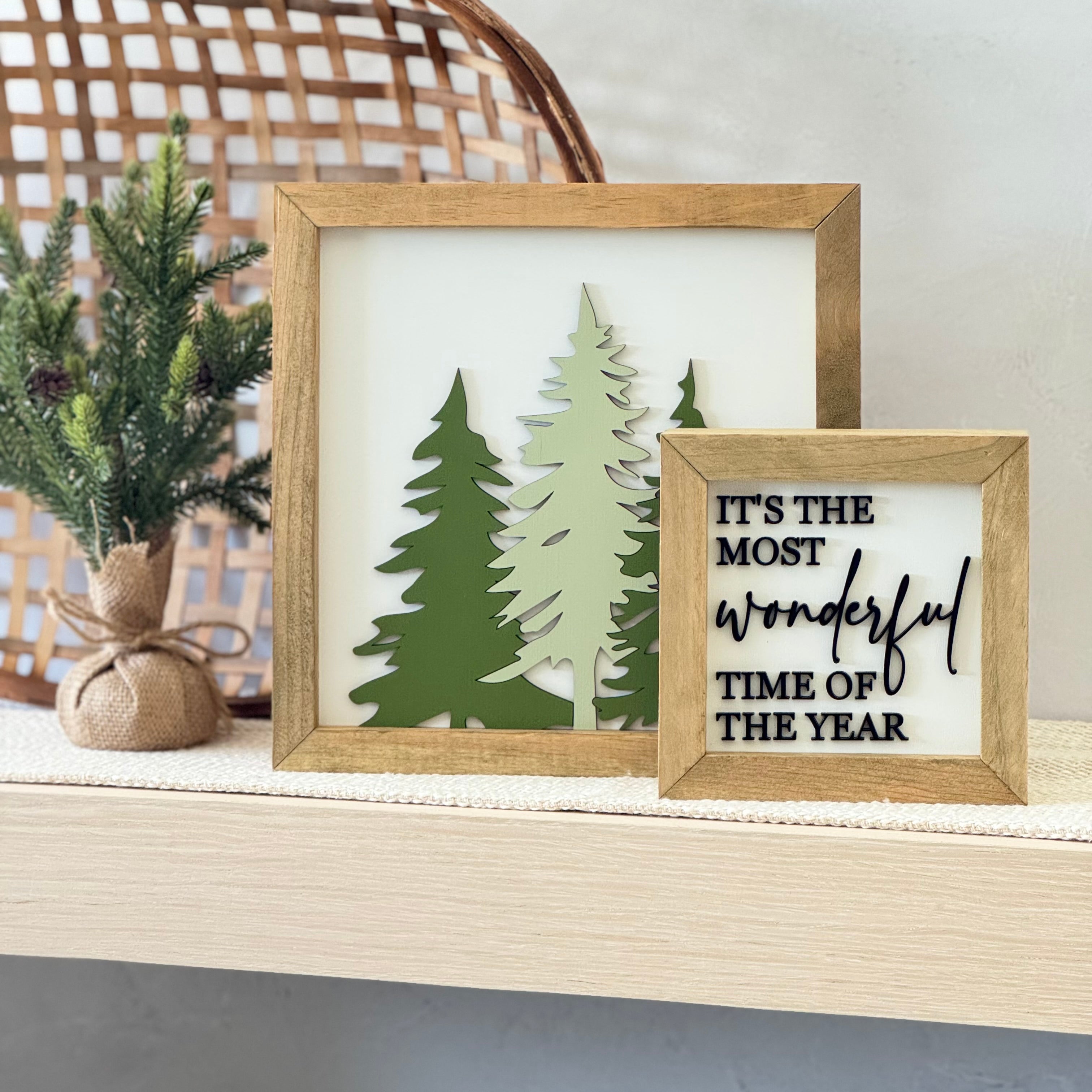 Most Wonderful Time Of The Year Wooden Framed Christmas Sign
