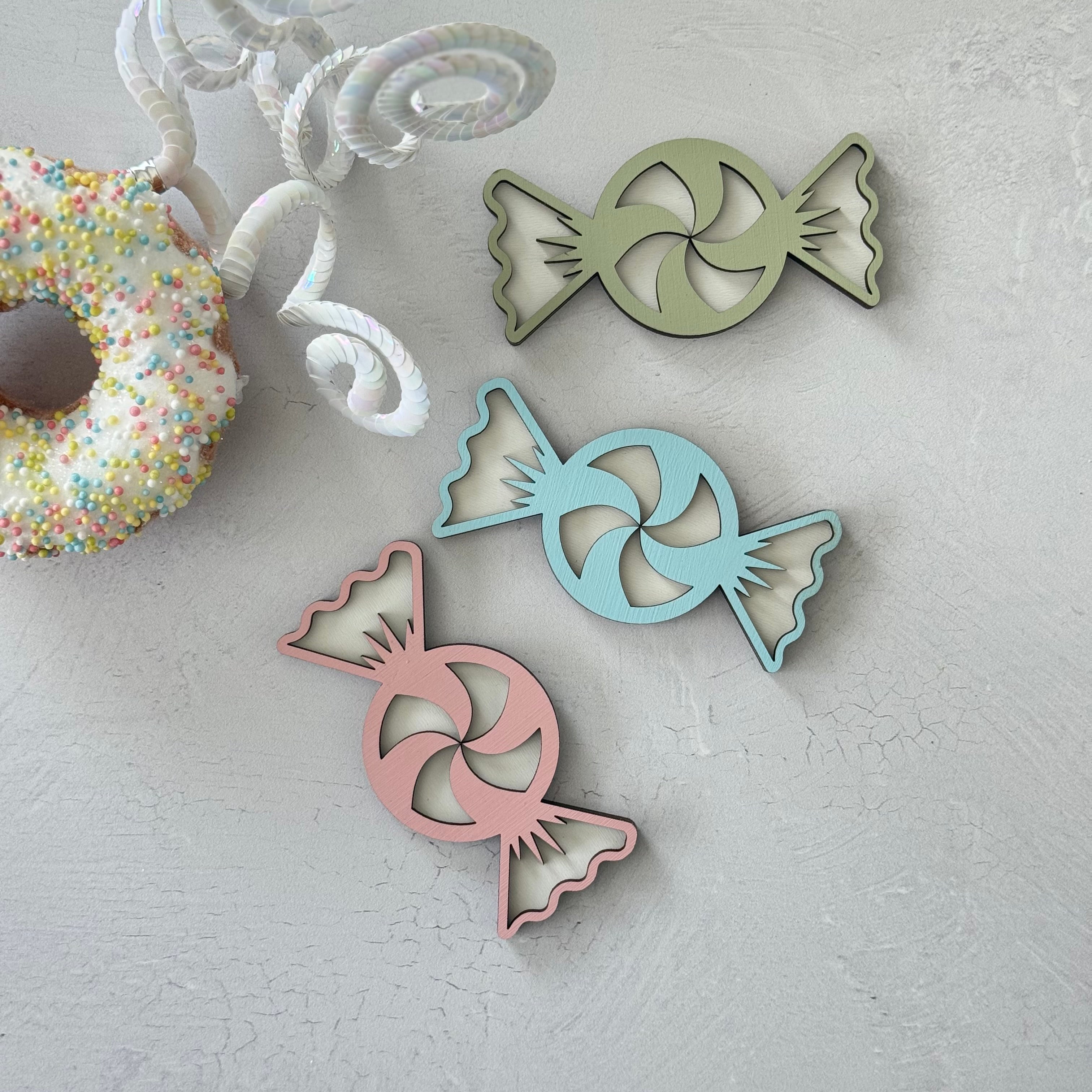 Candy Christmas Wooden Cutouts