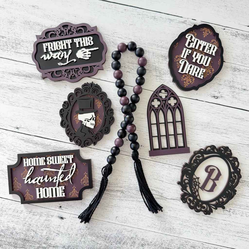 Haunted Gothic Tiered Tray Decor Bundle