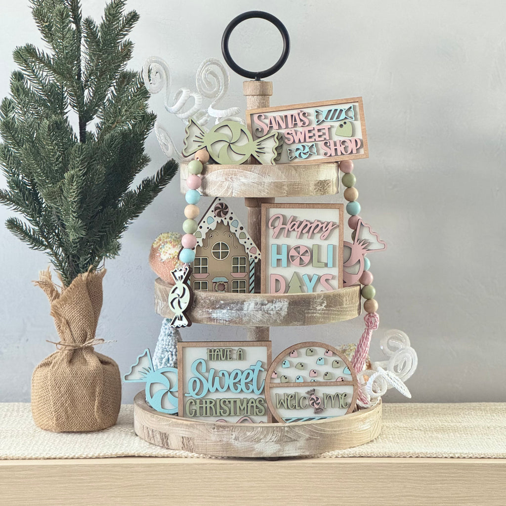Candy Christmas Wooden Cutouts