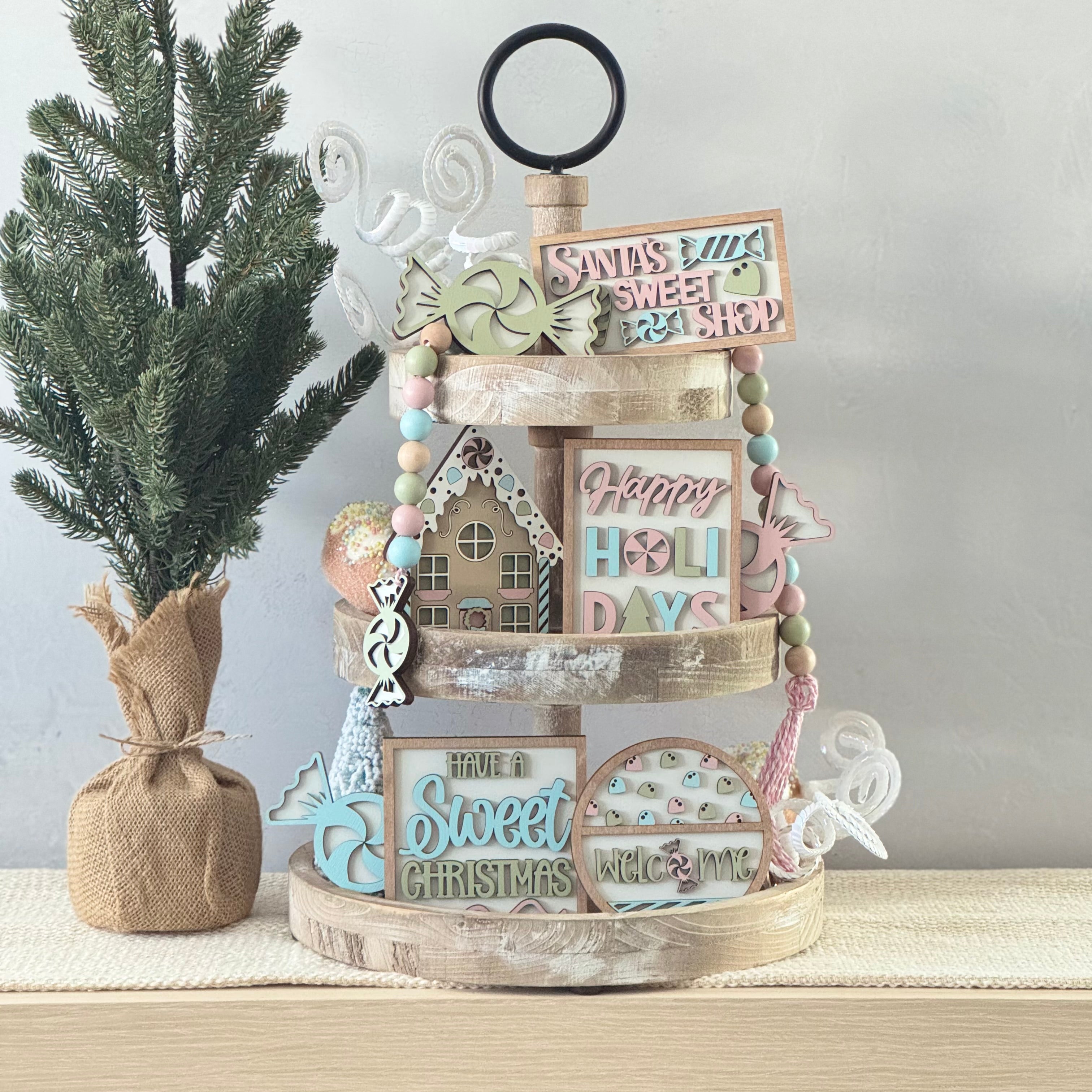 Candy Christmas Wooden Cutouts