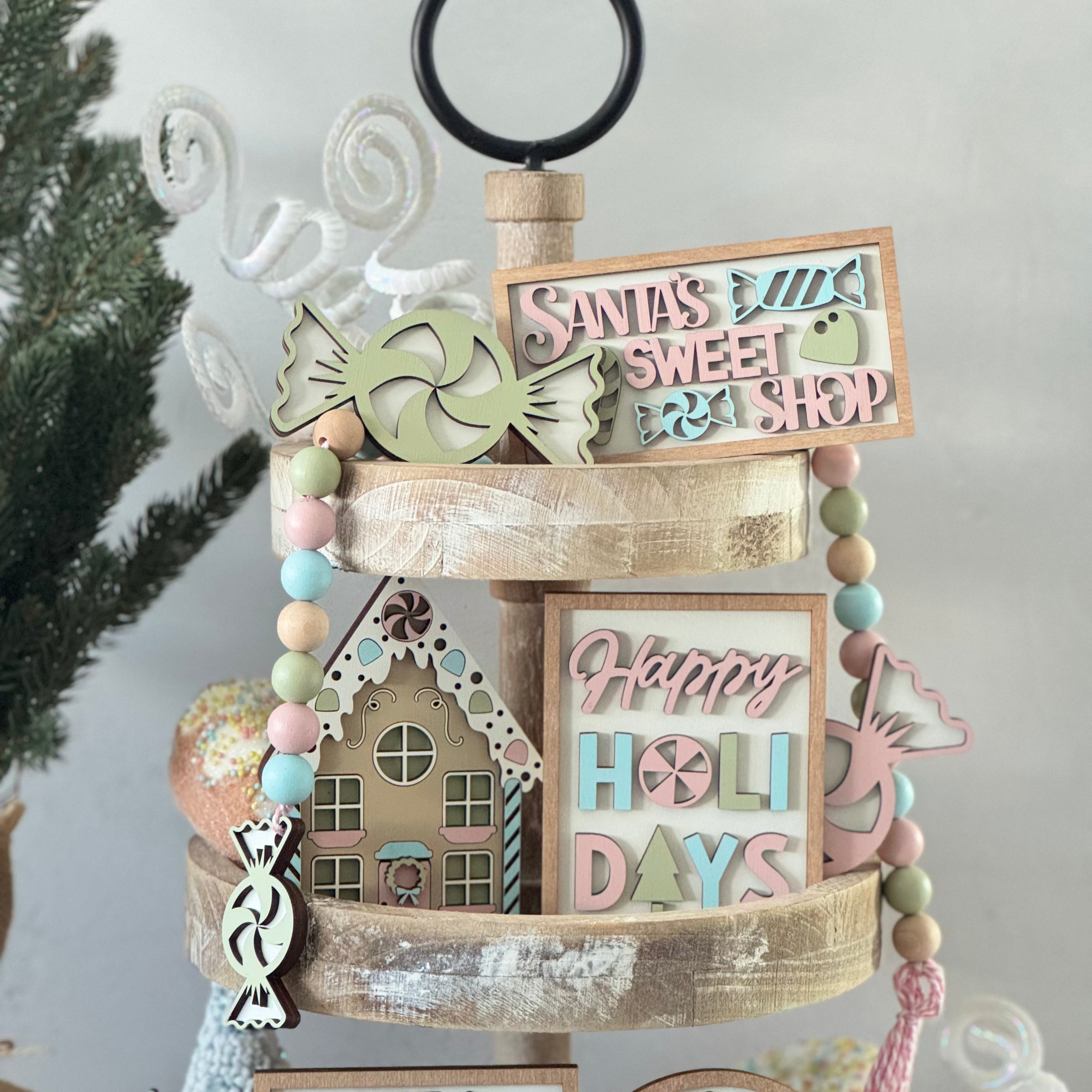 Candy Christmas Wooden Cutouts